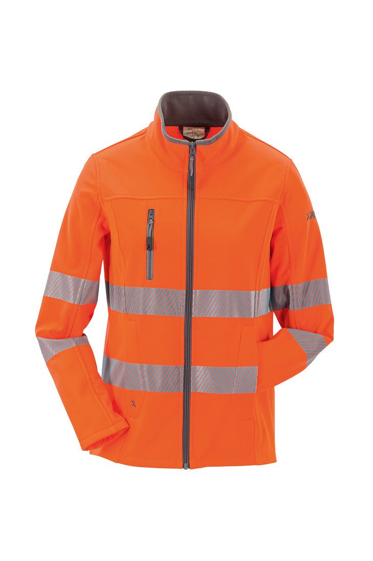 Planam Softshelljacke PLANAM Damen Pure Softshelljacke NORIT-WARNSCHUTZ Orange