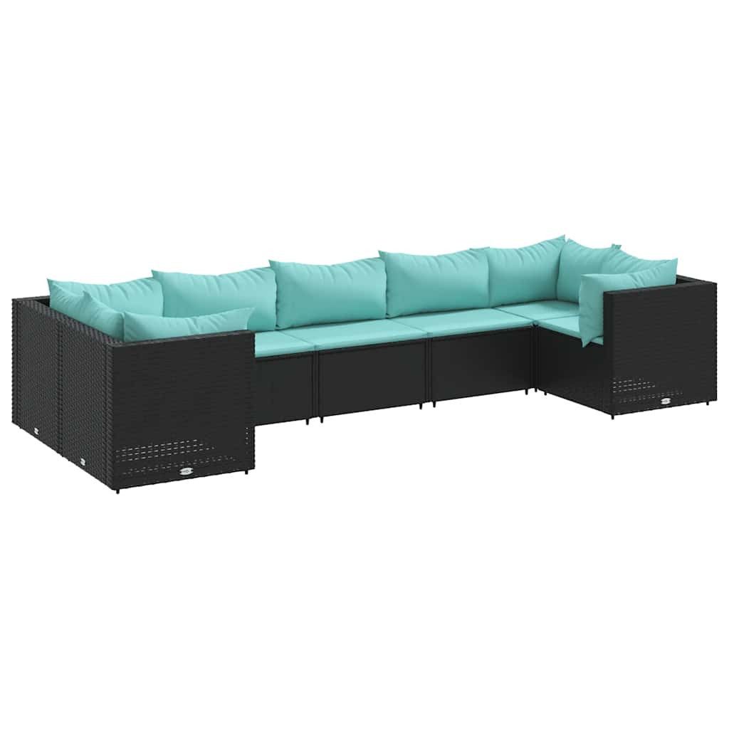 vidaXL Gartenlounge-Set 7-tlg. Garten-Lounge-Set mit Kissen günstig online kaufen