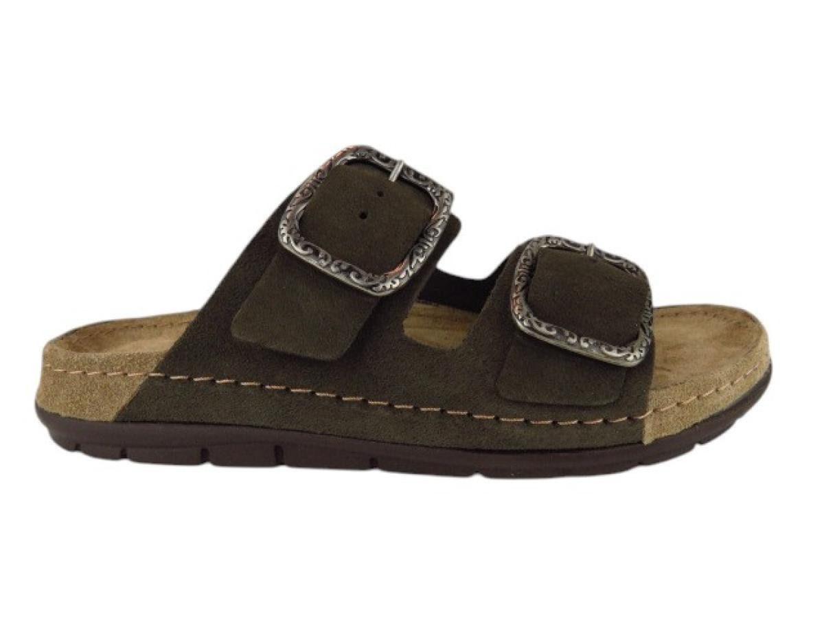 Rohde Velour olive Pantolette
