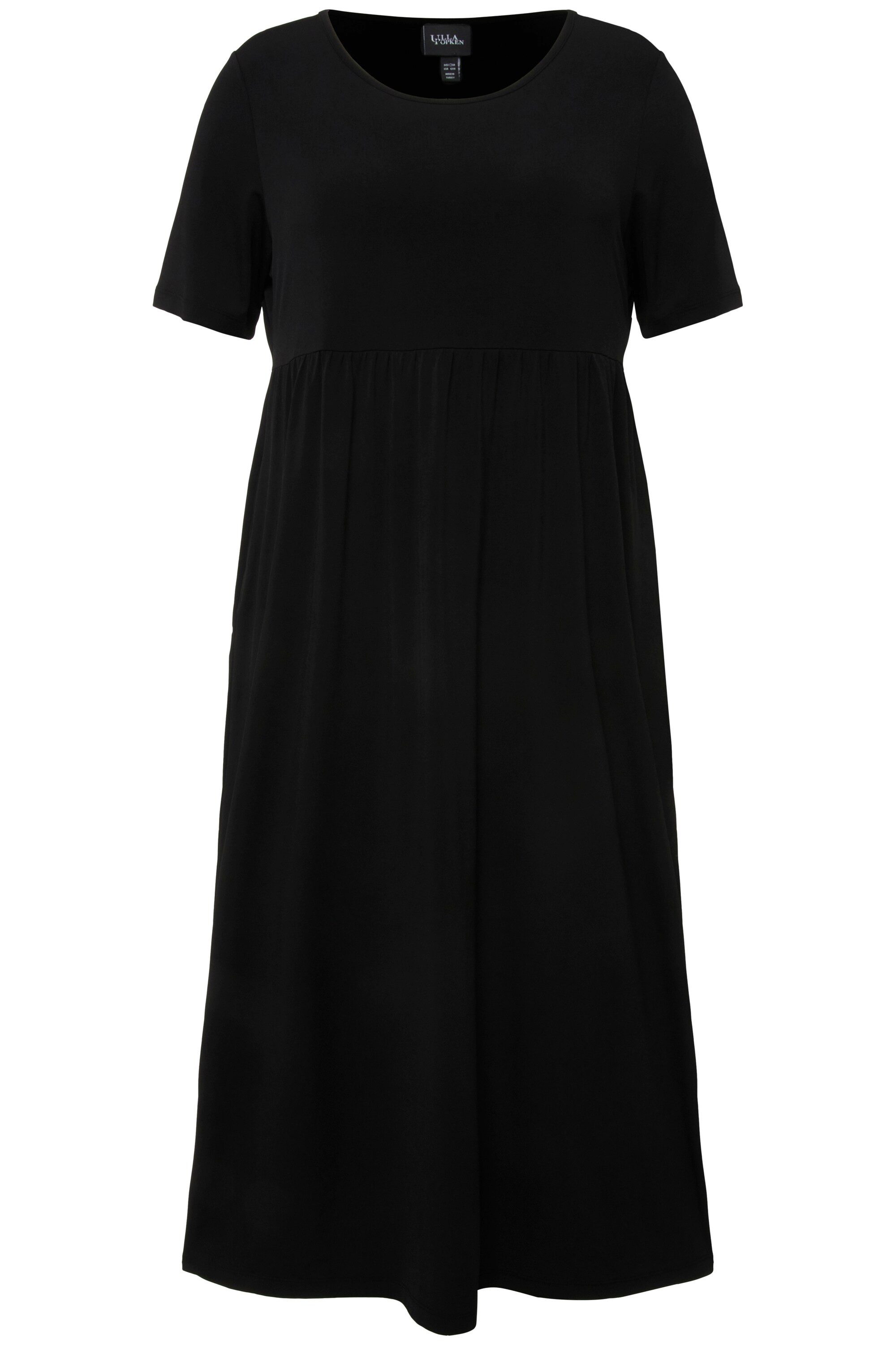 Ulla Popken Maxikleid Jerseykleid Empirenaht Rundhals günstig online kaufen
