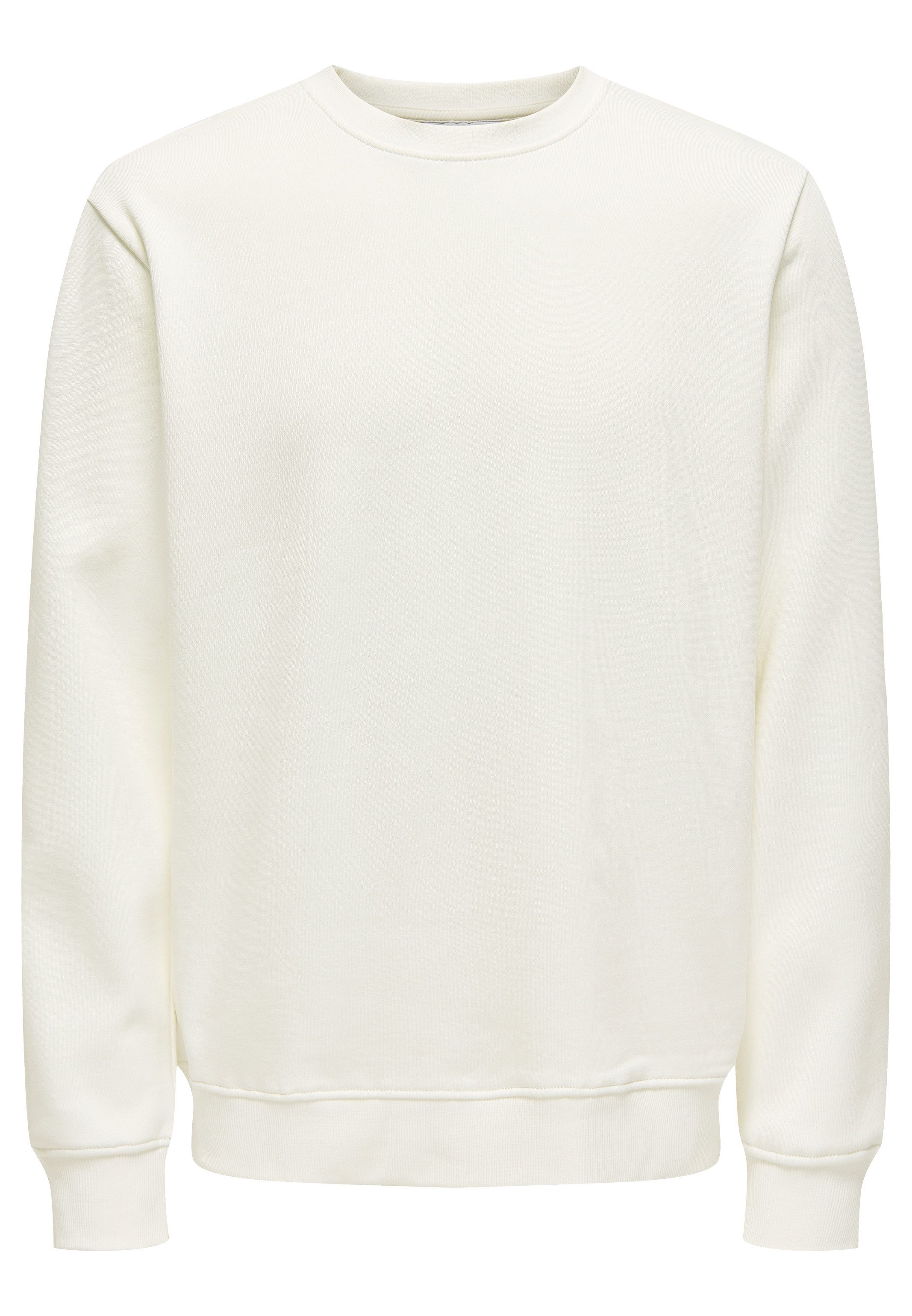 ONLY & SONS Rundhalspullover Connor (1-tlg) Sweatshirt - Baumwolle - Atmungsaktiv - Weiche, gebürstete Innenseite