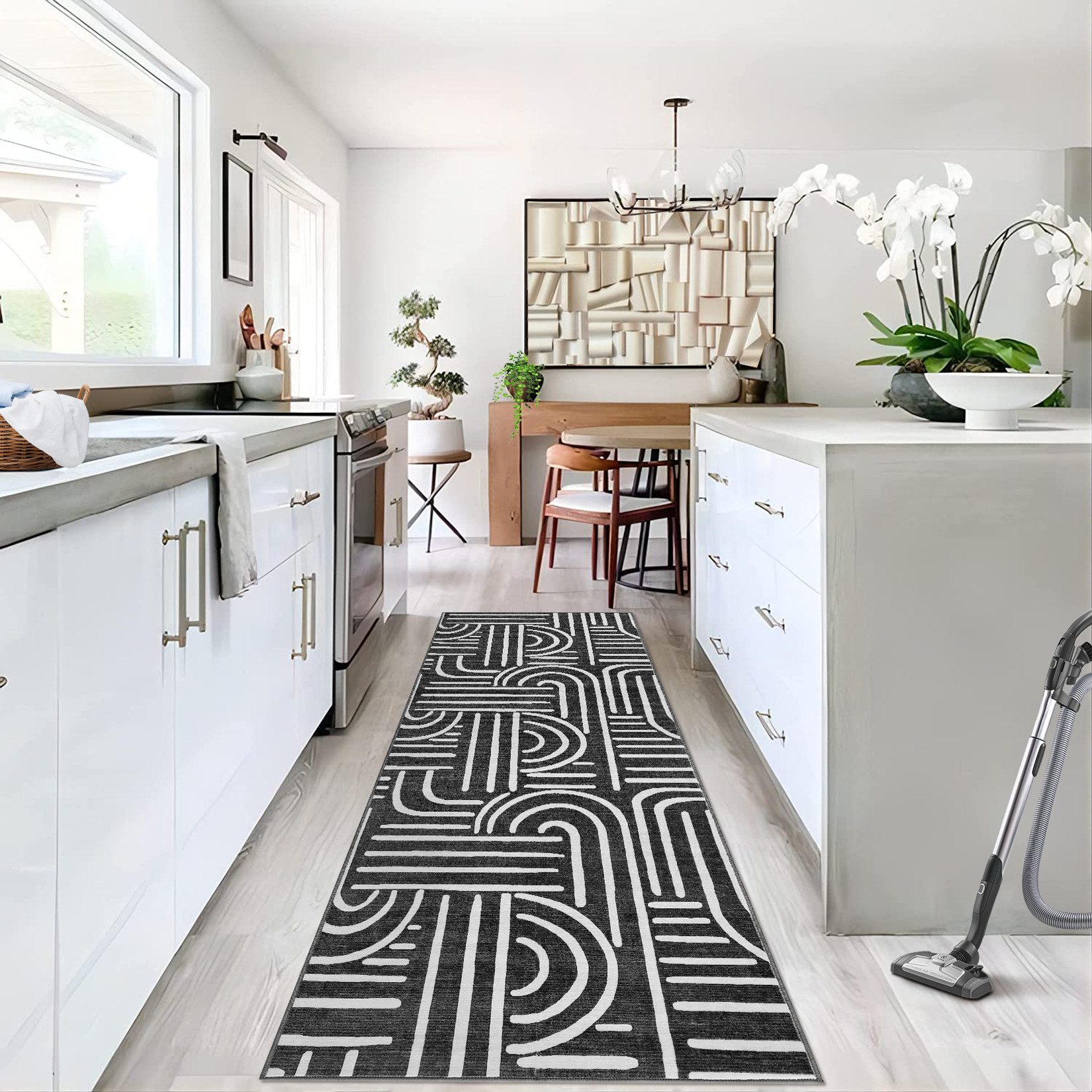 GarveeMore Teppich Wohnzimmer Waschbarer Teppich für Schlafzimmer Kurzflor günstig online kaufen