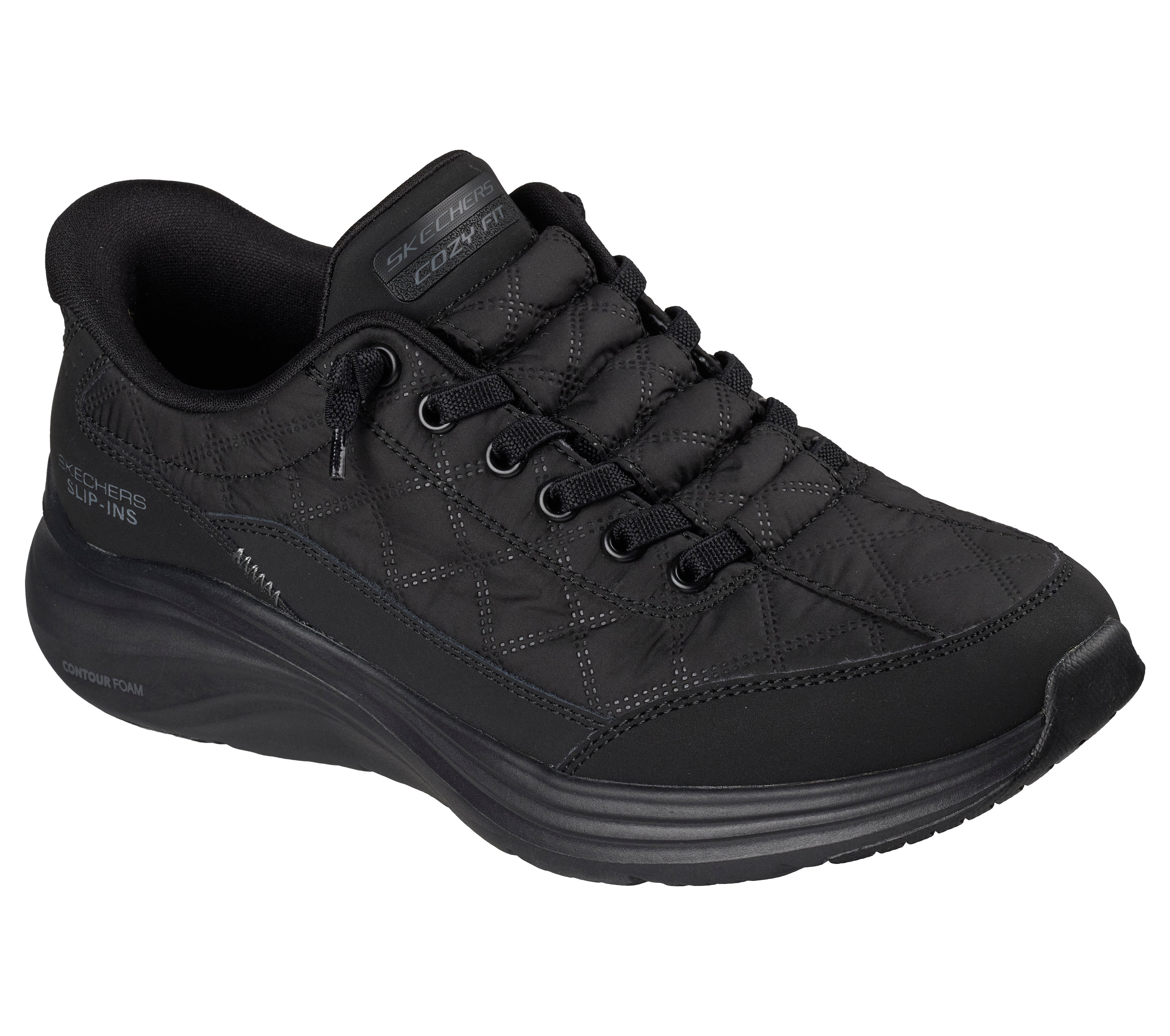 Skechers Contour Foam - Cozy Fit Slip-On Sneaker Slipper mit Handsfree Slip-ins und gestepptem Cozy Fit™-Mesh