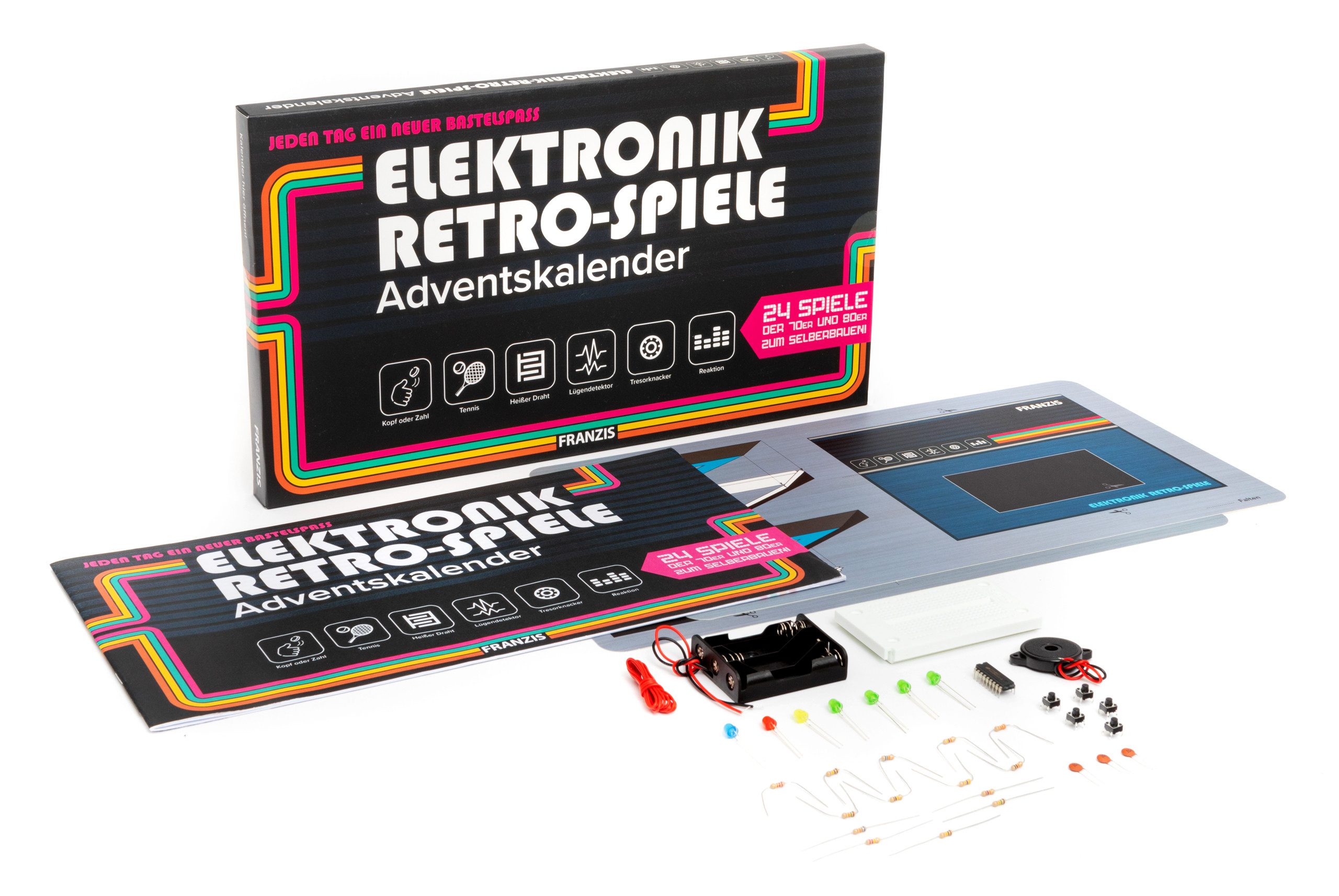 Franzis Adventskalender Elektronik Retro Spiele Adventskalender – Bild 2 von 4