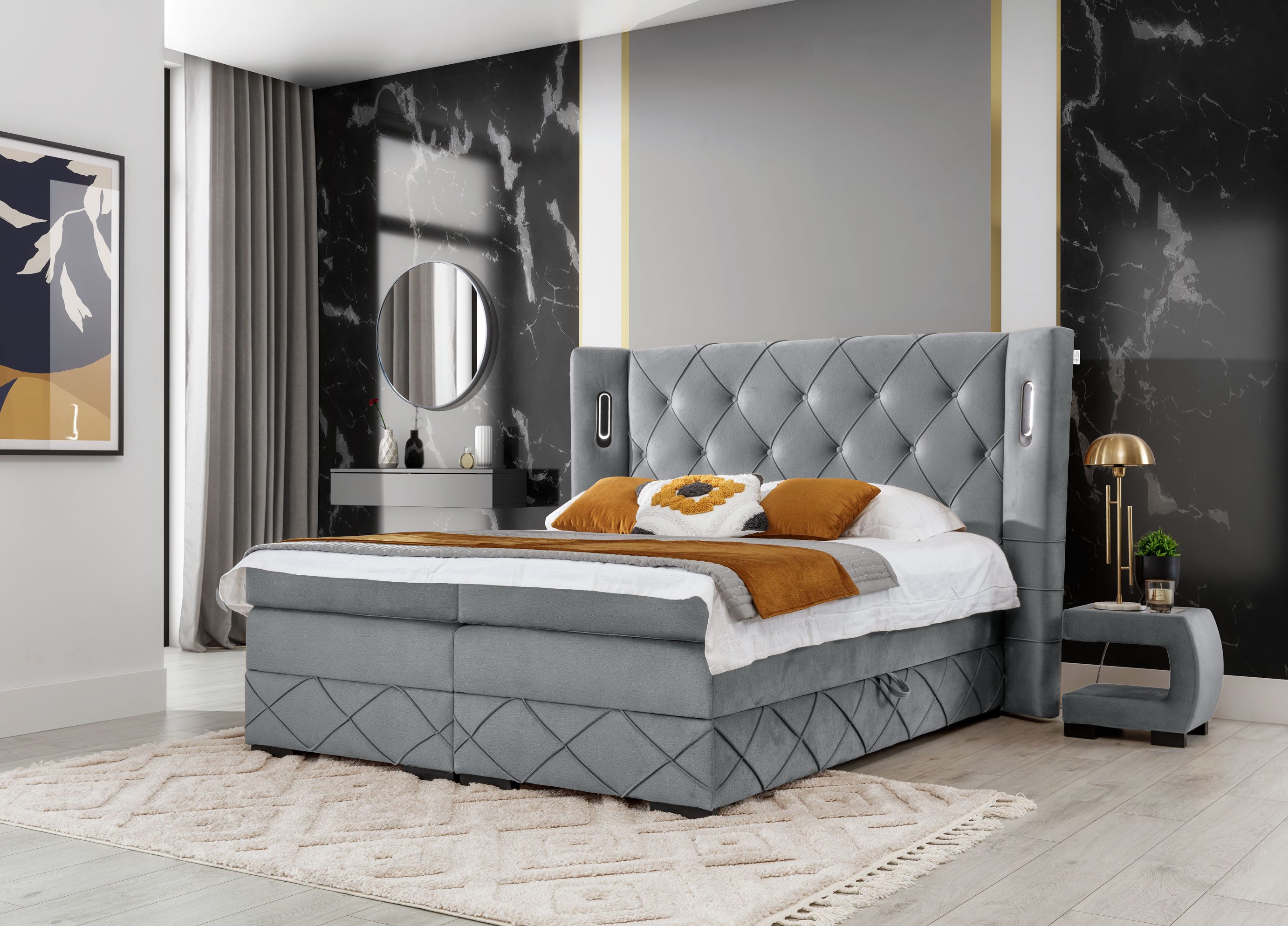 yourhouse24 Boxspringbett Focus Lux (Bonell-Matratze und günstig online kaufen