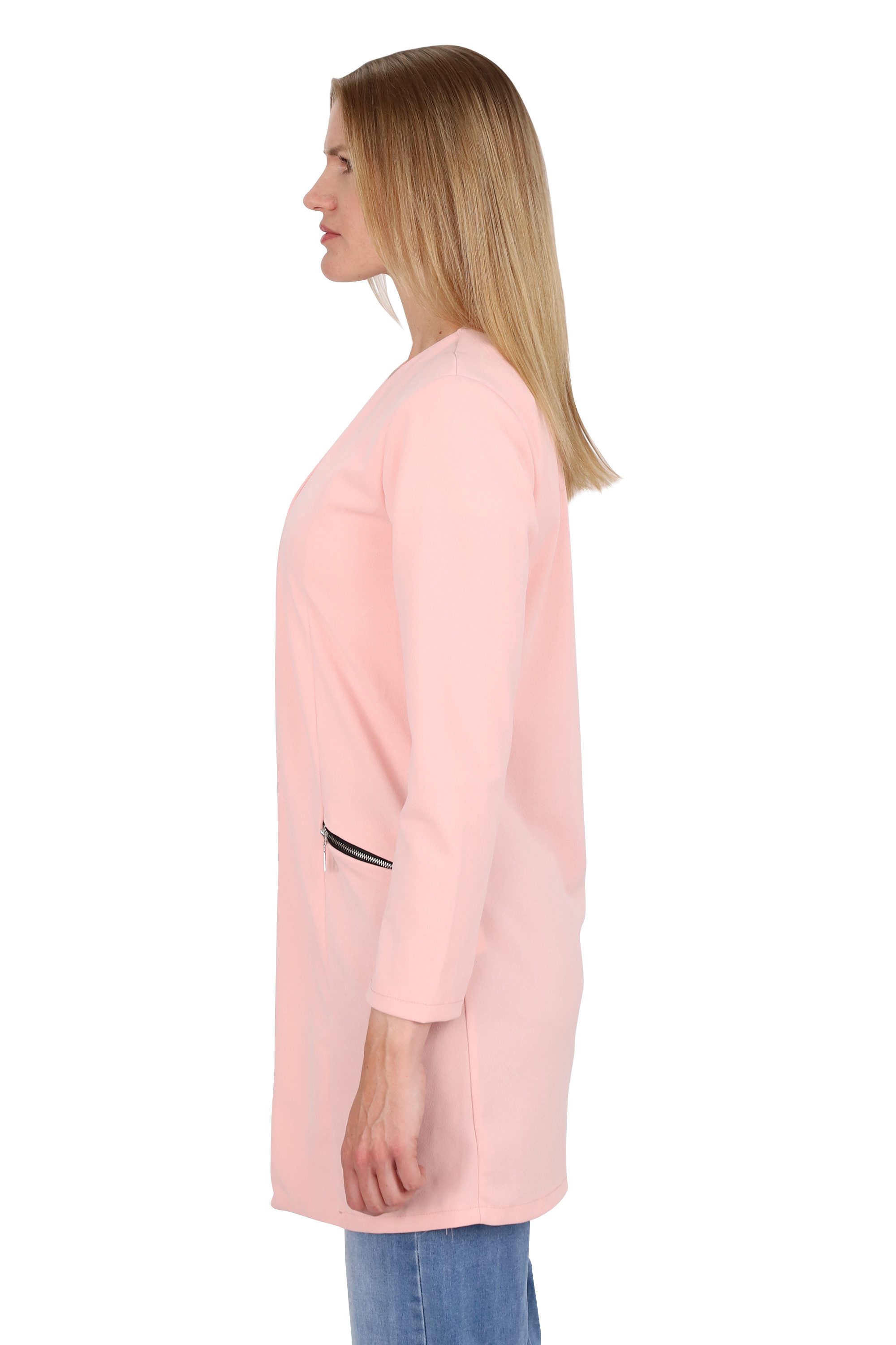 malito more than fashion Jackenblazer Long Blazer 6041 offener Long Blazer