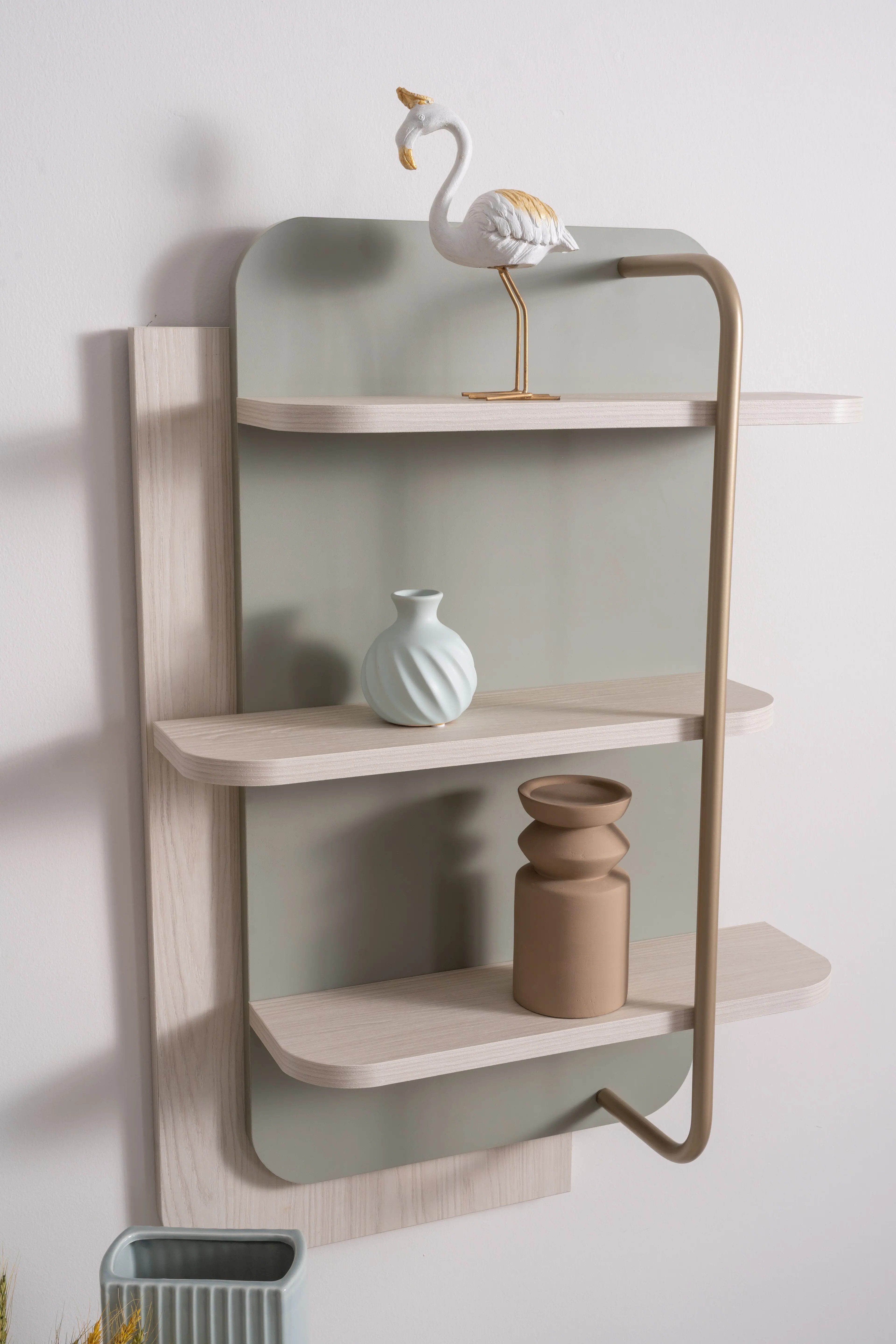 Xlmoebel Bücherwand Elegantes Wandregal aus Holz für ein stilvolles Wohnzimmer, Wandregal, Made in Europa