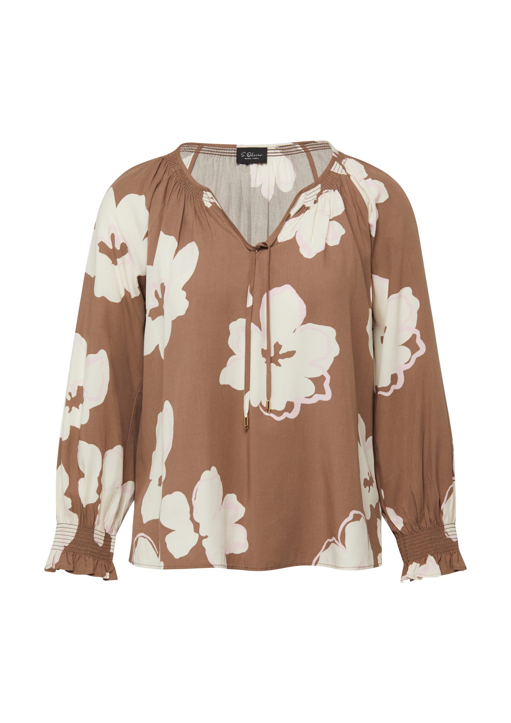 s.Oliver Kurzarmbluse Bluse Bluse mit Raffungen günstig online kaufen