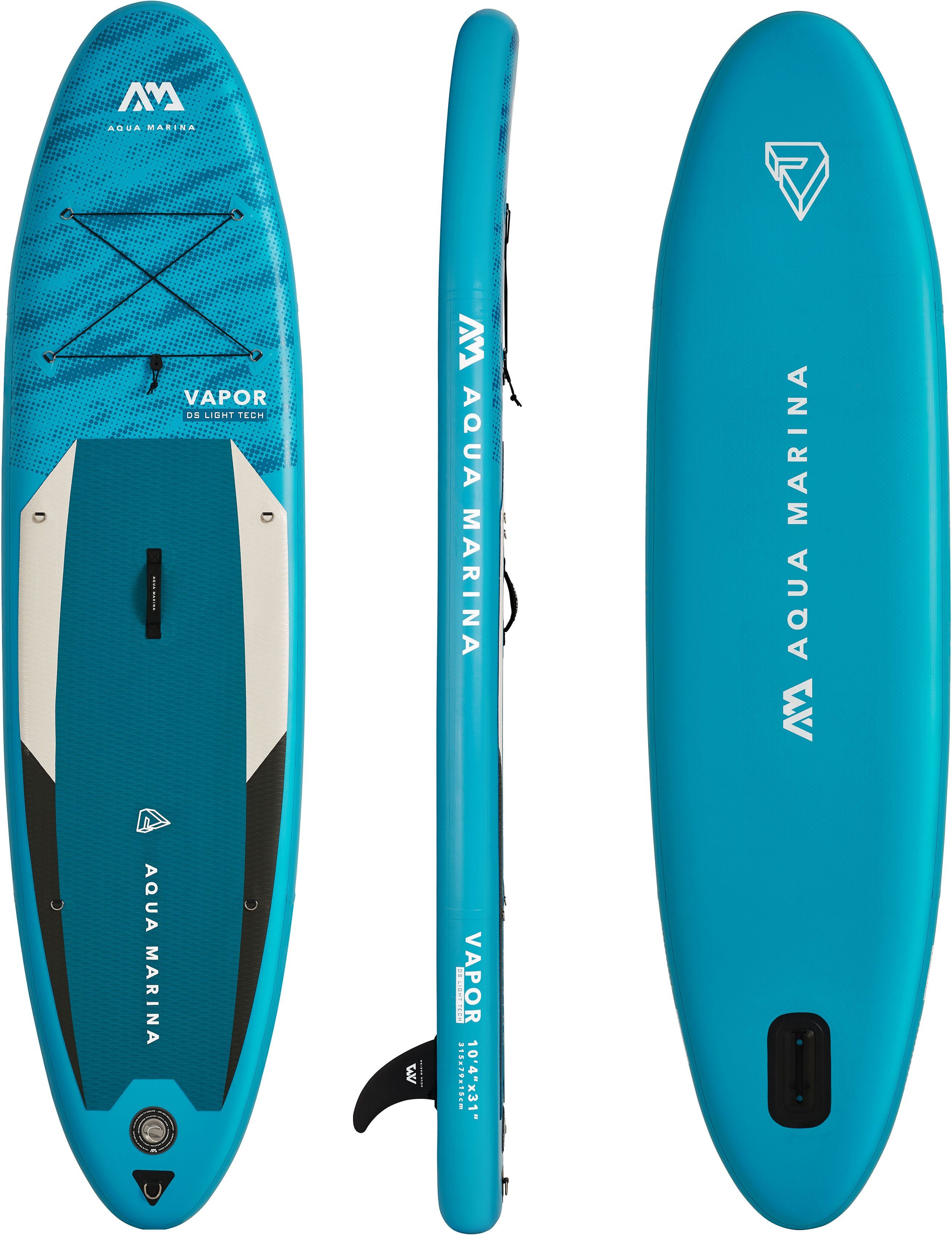 Aqua Marina SUP-Board Vapor iSUP BT-21VAP, Funboard, (Set, 6 tlg., mit  Paddel, Pumpe und Transportrucksack), Mit höherem Volumen und mehr  Auftriebskraft