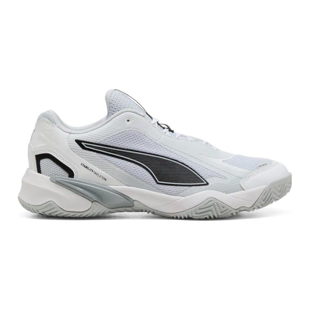 PUMA Hallen-Indoorschuhe Solarstrike 4 weiss/grau Herren Badmintonschuh
