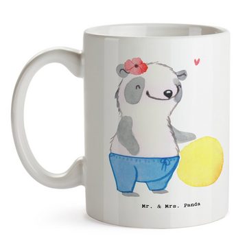 Mr. & Mrs. Panda Tasse Orthopädin Herz - Weiß - Geschenk, Becher, Praxis, Porzellantasse, Ka, Keramik, Herzberührende Designs