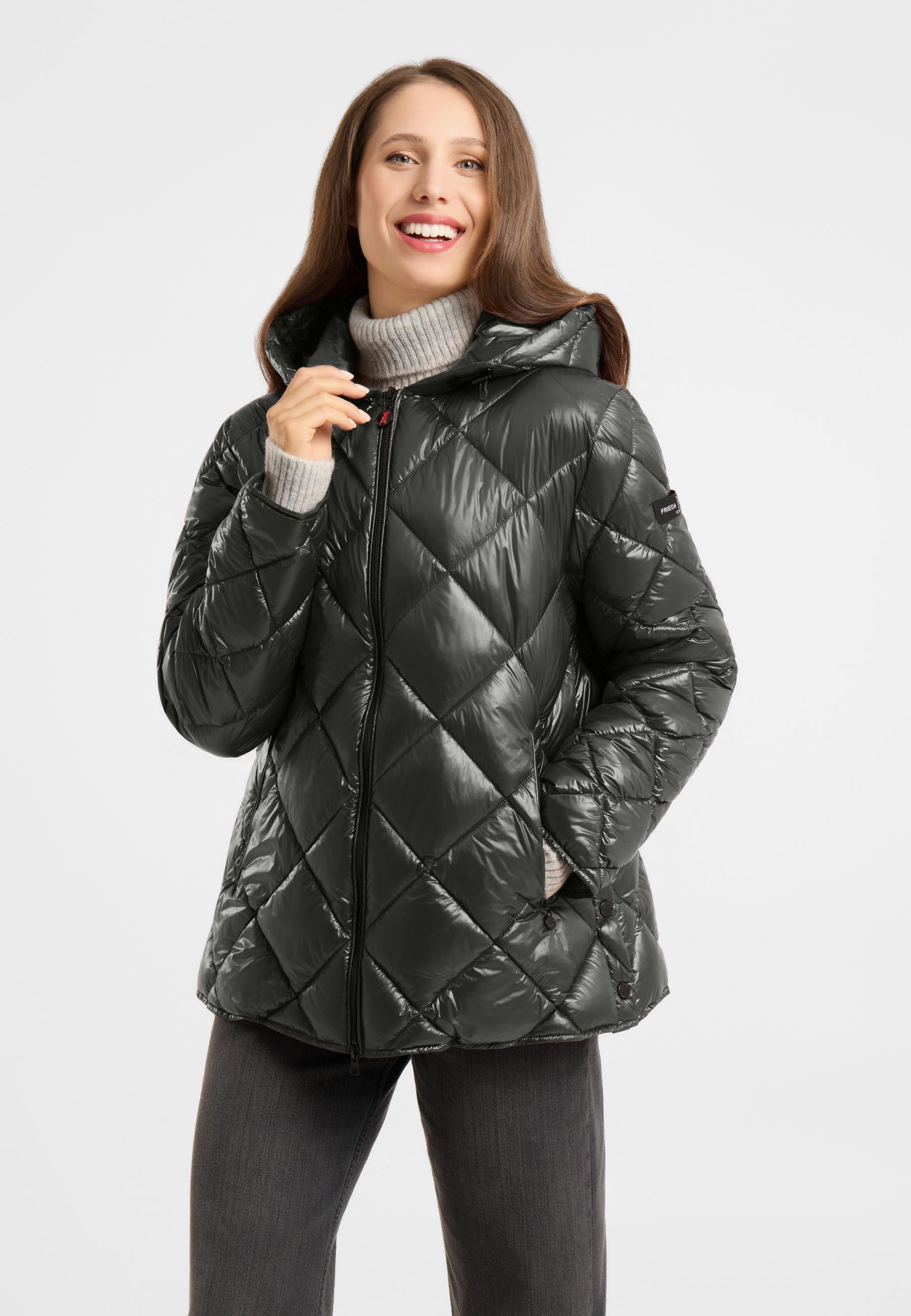 Frieda & Freddies Winterjacke Frieda & Freddies Steppjacke aus Glossy-Nylon