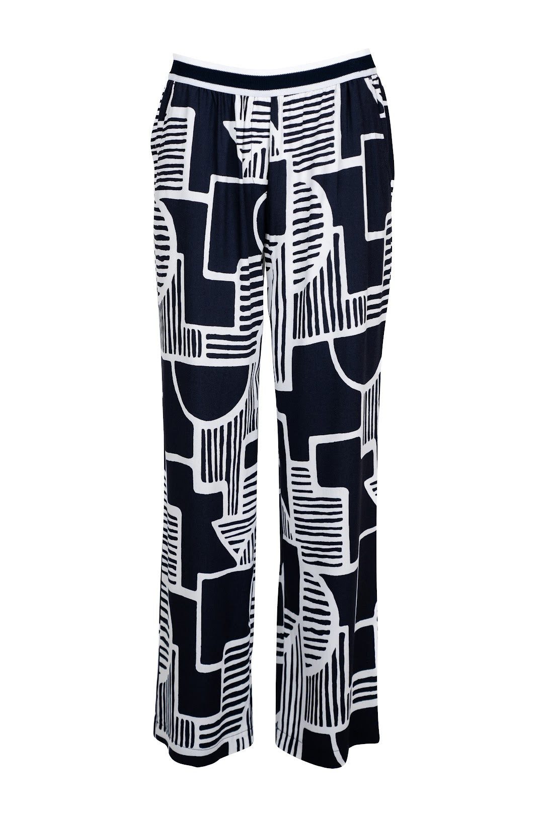 Faber Marlene-Hose Marlenehose mit grafischem Print – EXKLUSIVDRUCK mit grafischem Print – EXKLUSIVDRUCK