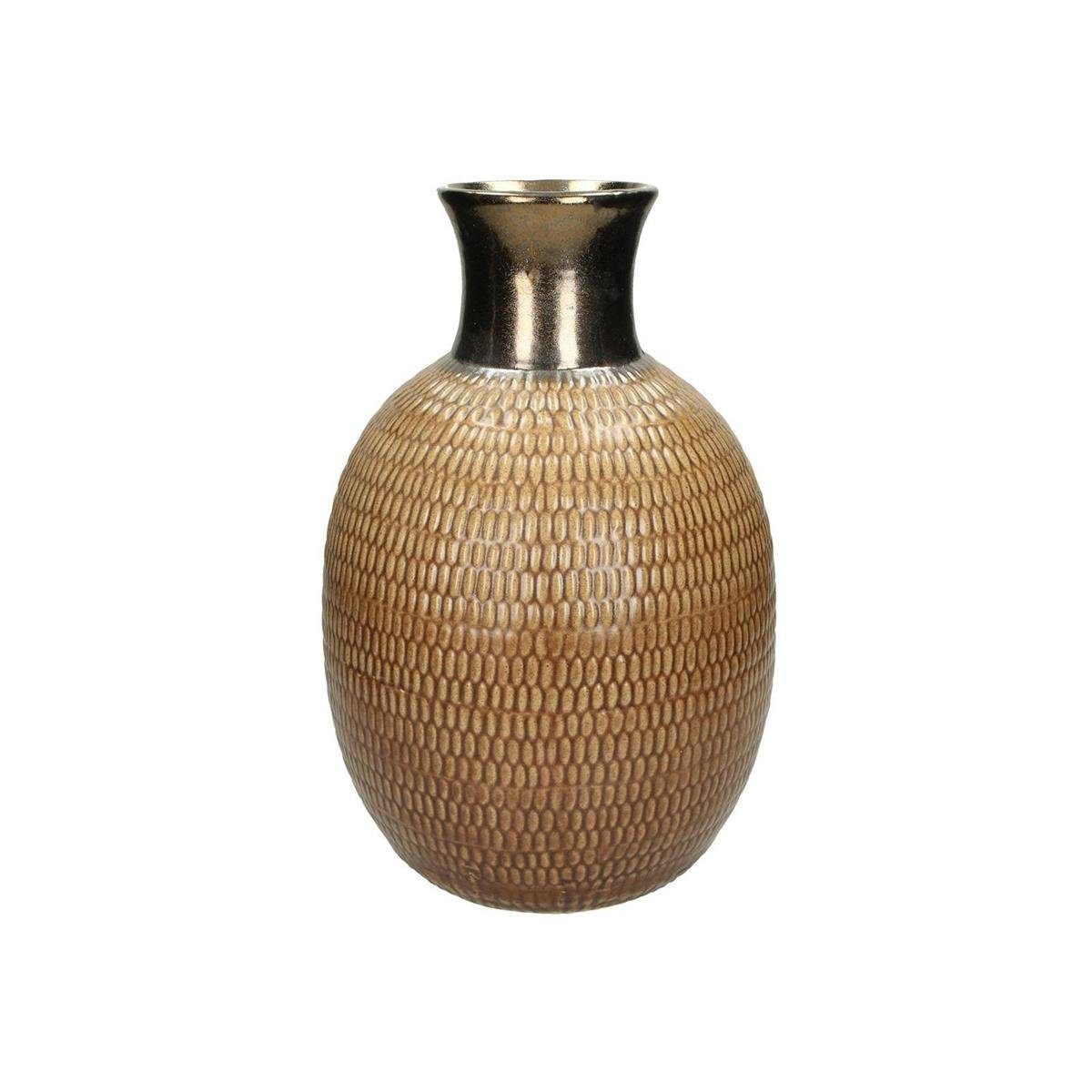 Engelnburg Set, Dekovase 1er Engelnburg Vase Hochwertige Braun Keramik Set) (kein Blumenvase 17x17x17x35cm