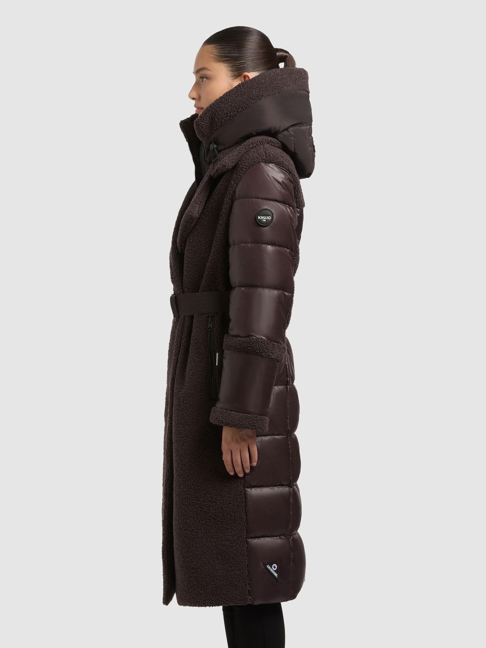 khujo Wintermantel Kalmia Langer Hybridmantel aus kuscheligem Plüsch mit Ta günstig online kaufen