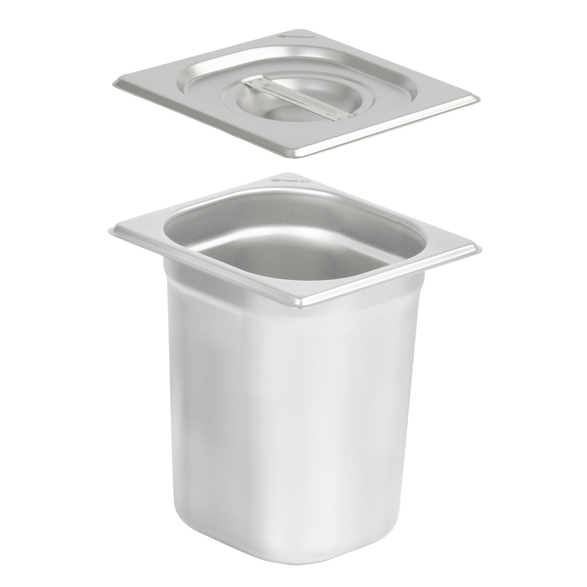 Mahlzeit Thermobehälter GN Behälter 1/6 mit Deckel, Höhe 200 mm, Edelstahl Wärmebehälter, Edelstahl, (Set, 2-tlg., 1x 1/6 GN Behälter mit Deckel(200 mm), für Chafing Dish