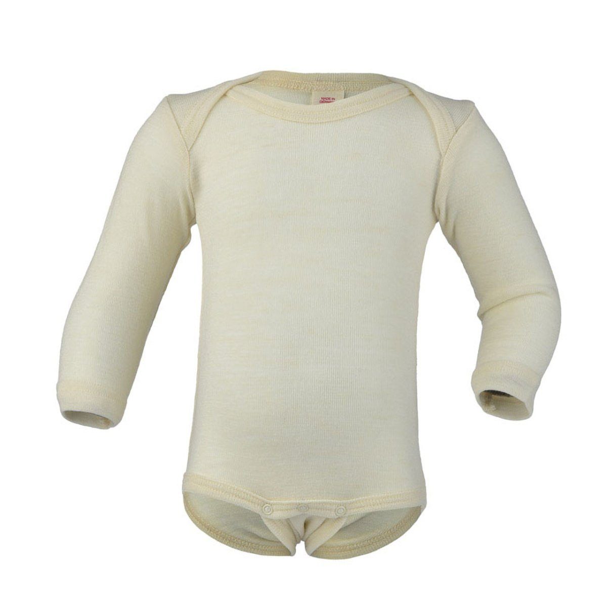 Engel Naturtextilien Langarmbody (1-tlg) Baby Langarm-Body aus Bio Merinoschurwolle / Seide