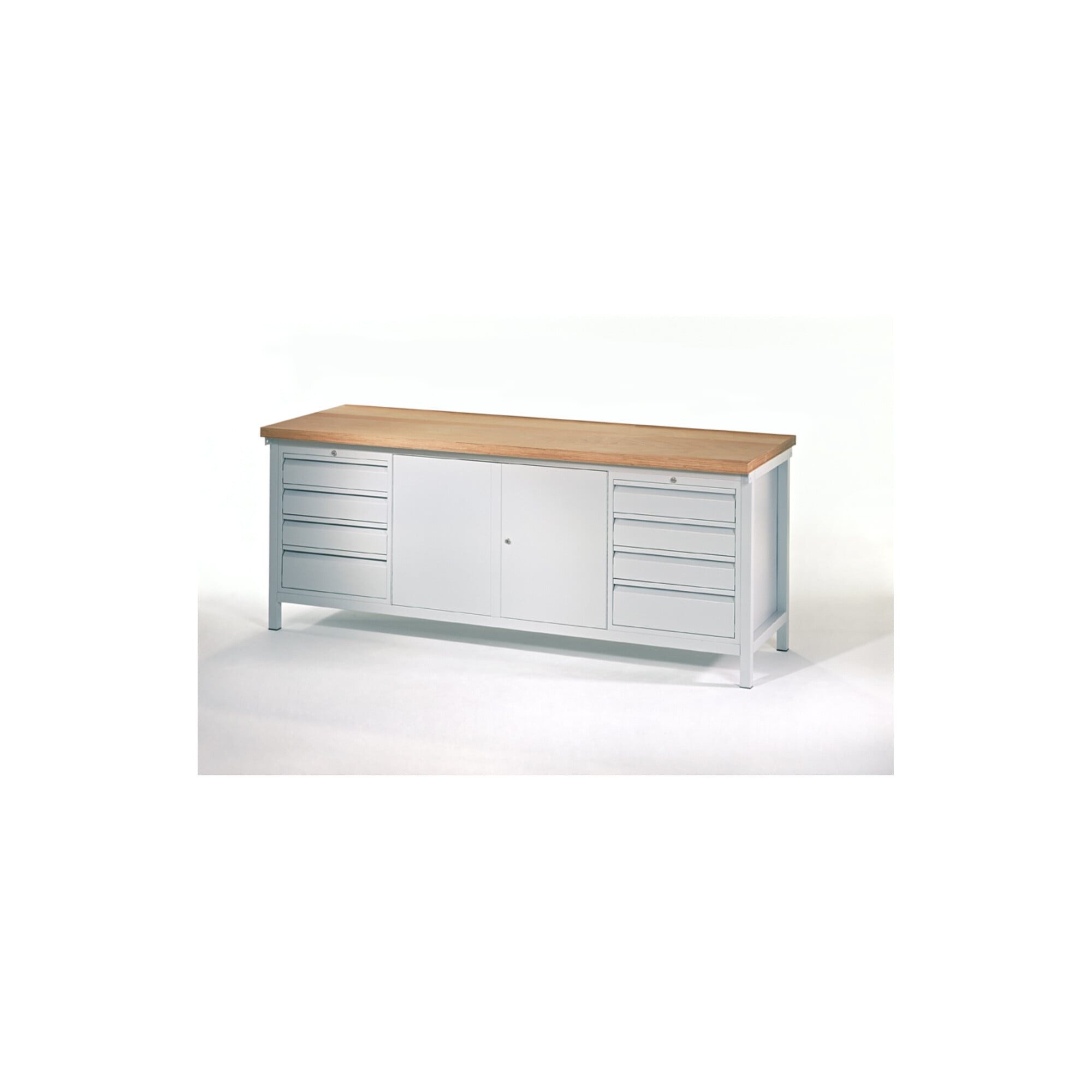 Pavoy Werkbank Pavoy Werkbank, 2000x700x900 mm, 2 Schubladenblöcke, 1 Schrank, RAL 70