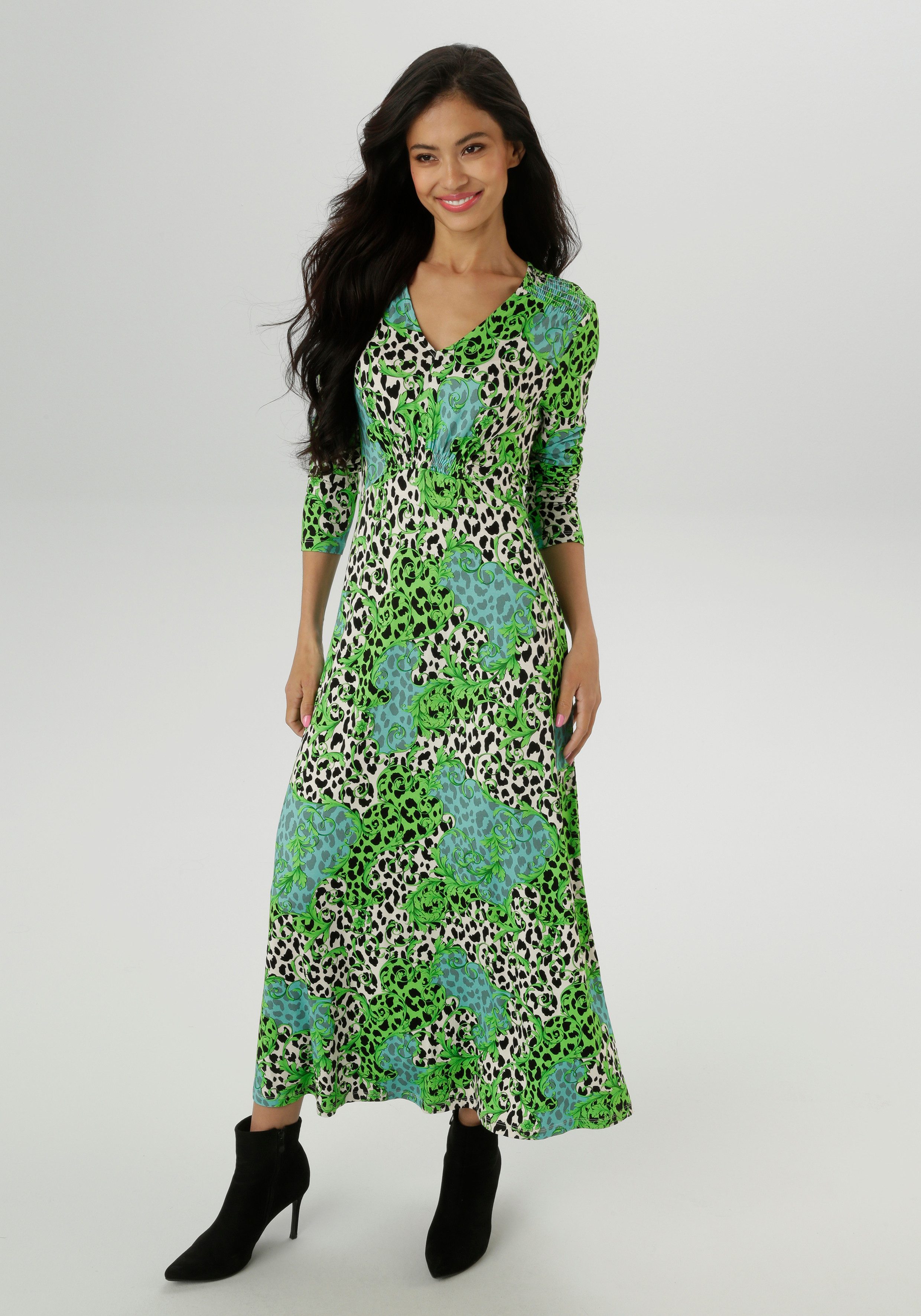 Aniston SELECTED Midikleid mit Smok-Details und günstig online kaufen