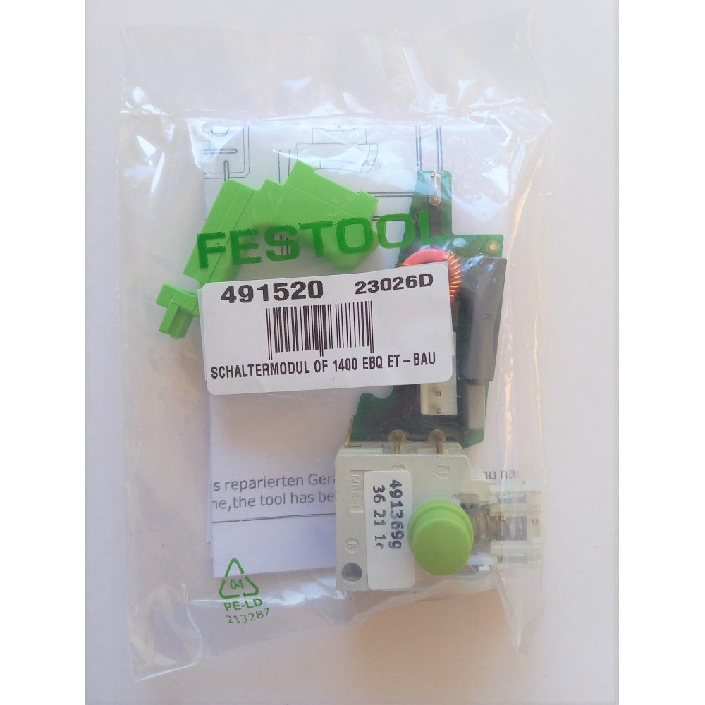 FESTOOL Elektrowerkzeug-Set SCHALTERMODUL OF 1400 EBQ ET-BAUGRUPPE, Ersatzteil (491520)