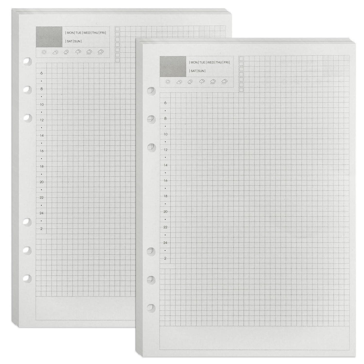 LuxusKollektion Terminplaner A5 Planer Einlagen undatiert 90 Blatt 100g/m²