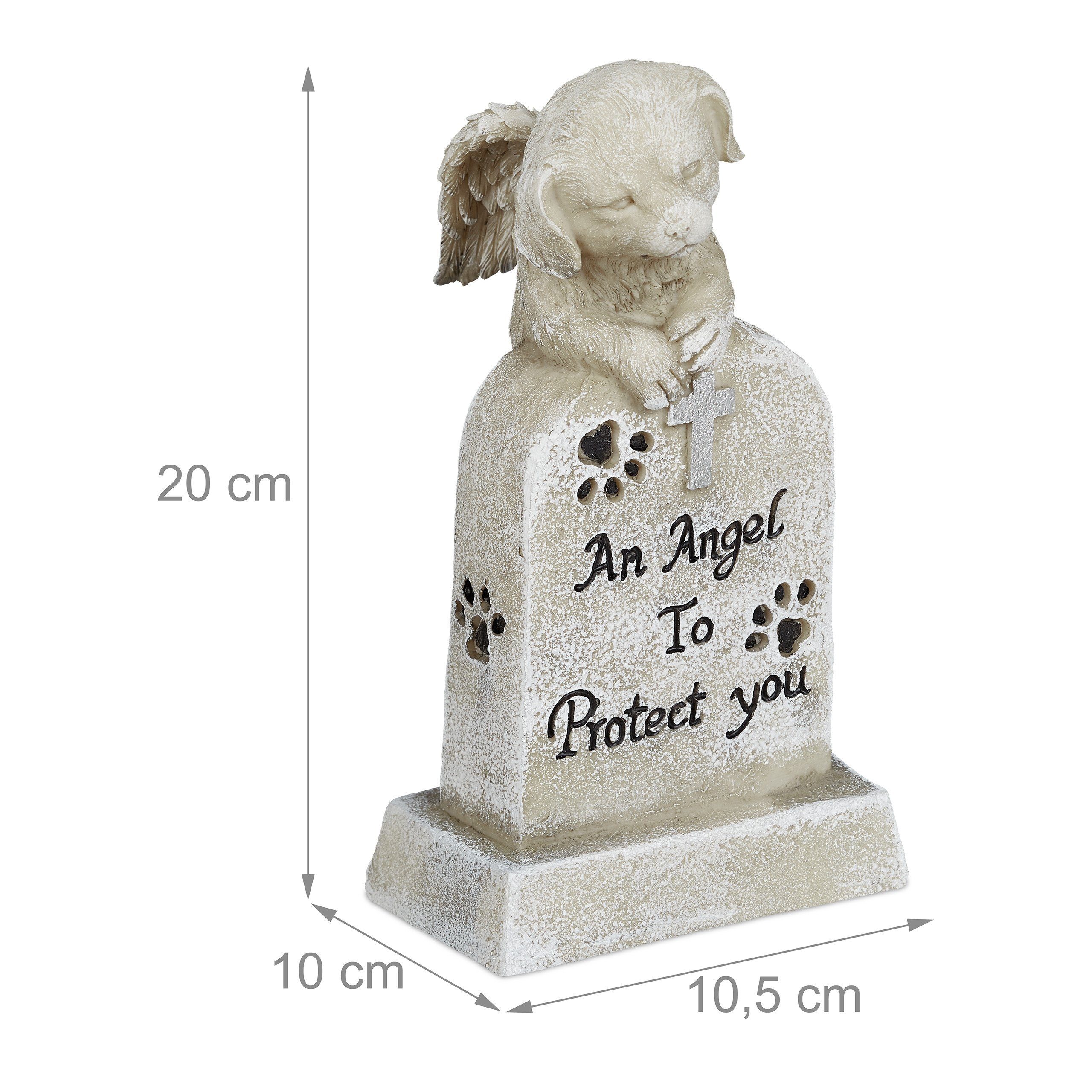 relaxdays Gartenfigur Grabschmuck für Hunde