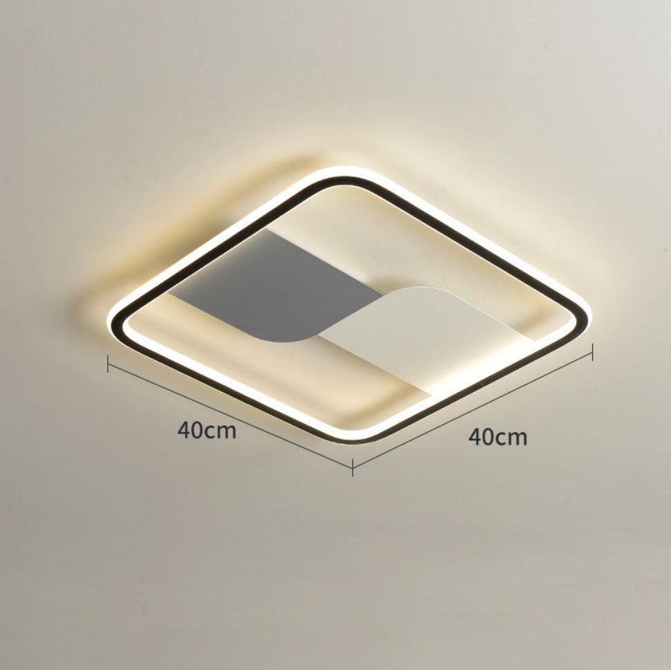 Lichtfarbe Deckenlampe mit JDONG Deckenleuchte fest Helligkeit rechteckig, einstellbar Dimmbar Fernbedienung integriert, und Wohnzimmer LED LED