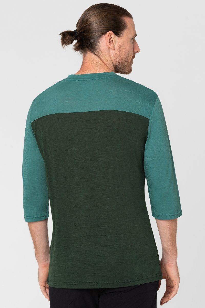 Forest Merino-Materialmix Melange/Deep T-Shirt CONTRAST SUPER.NATURAL Merino Hydro T-Shirt funktioneller 3/4