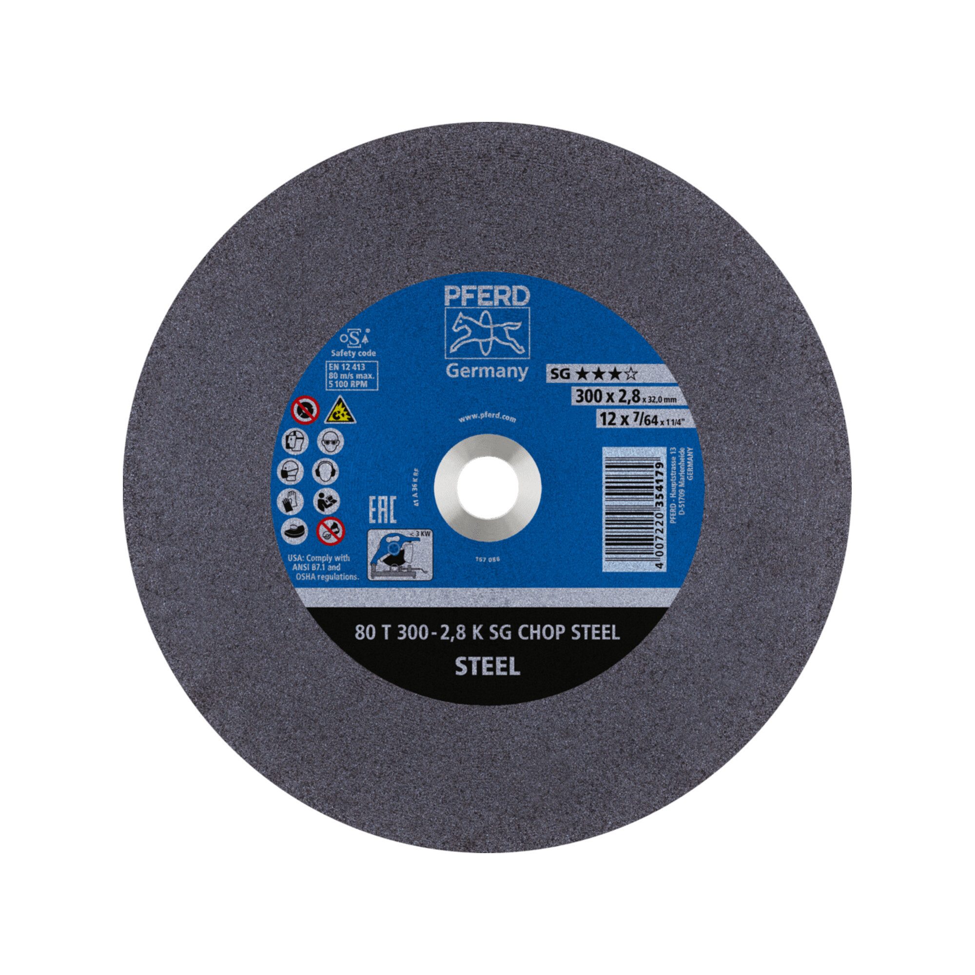 Pferd Trennscheibe PFERD TOOLS Trennscheibe Metallkreissäge T 300x2,8x32 mm Leistungs-Li.