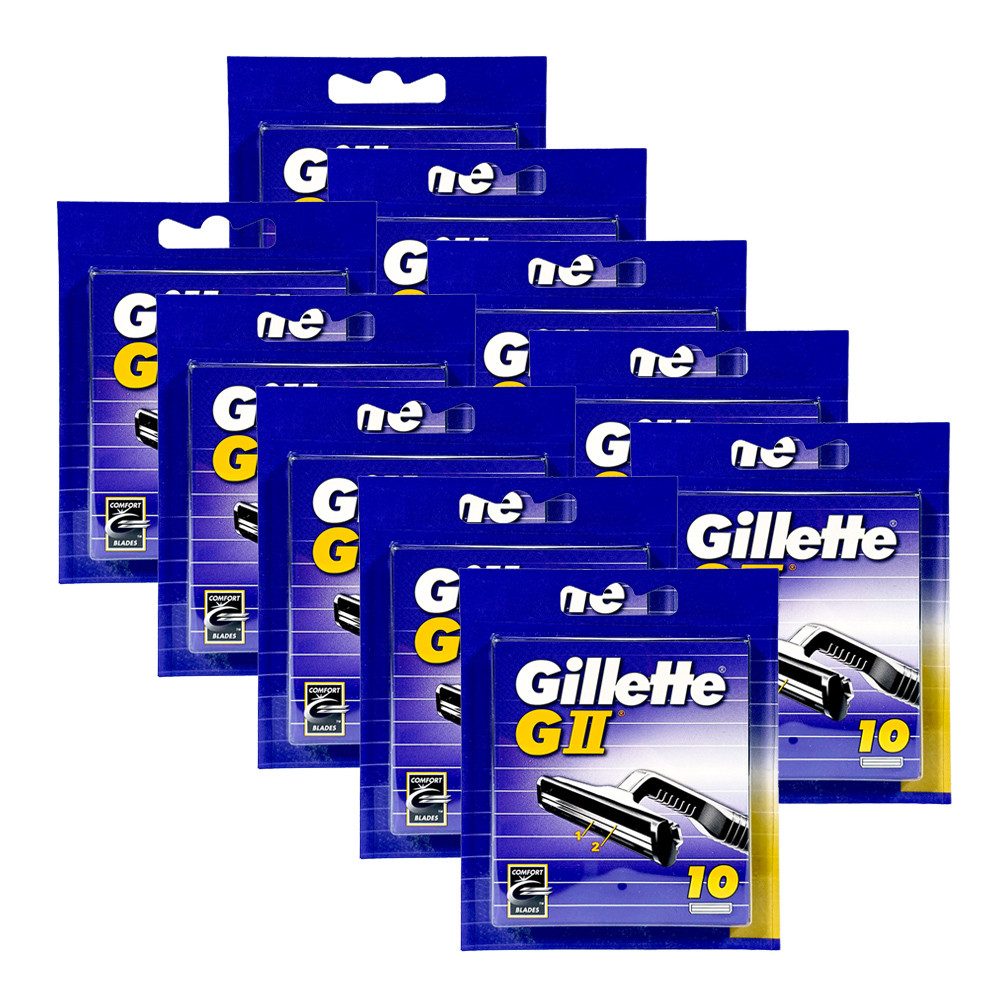 Gillette Rasierklingen Gillette GII Rasierklingen, 10er Pack x 10
