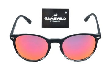 Gamswild Sonnenbrille UV400 GAMSSTYLE Modebrille Softtouch verspiegelt, getönt Damen Modell WM1220 WM1222, braun, blau, pink, lila, grün, schwarz G15