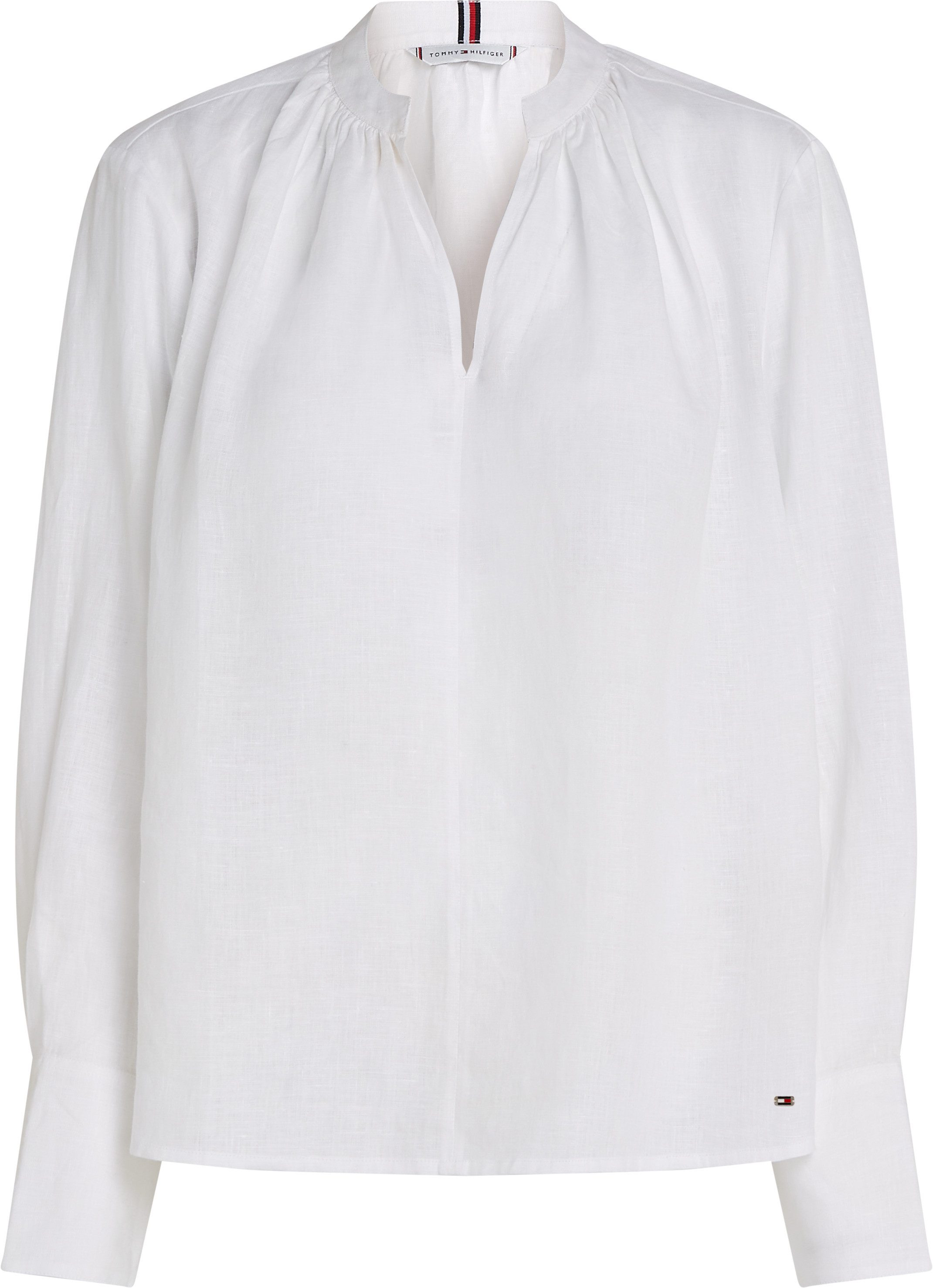 Klassische Bluse ESS LINEN V-NECK BLOUSE