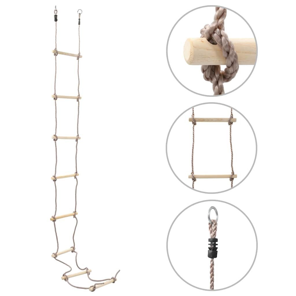 Kinder-Strickleiter 290 cm Holz Kletterseil