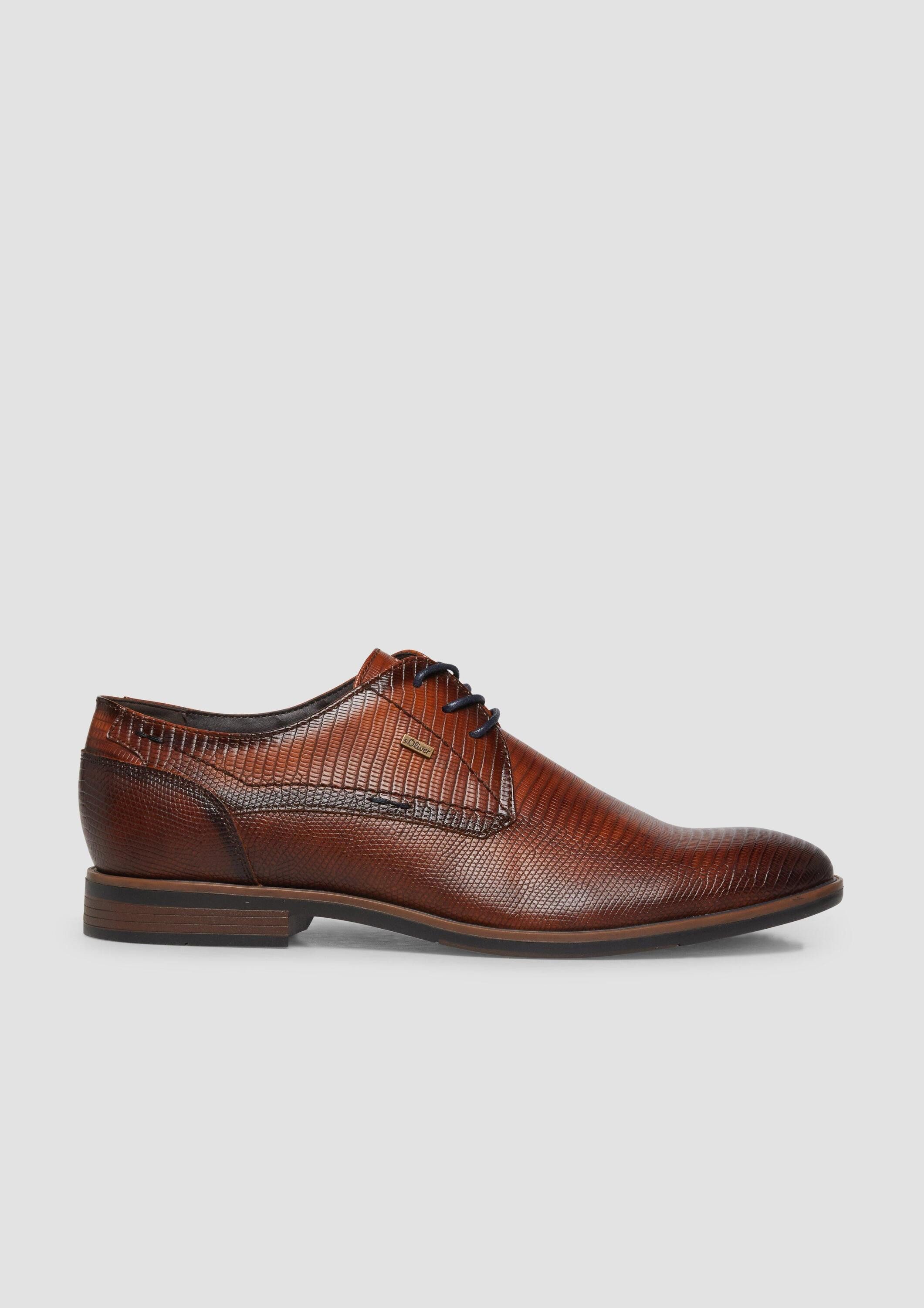 s.Oliver Schnürer Schnürschuh Elegante Schnürer in Leder-Optik