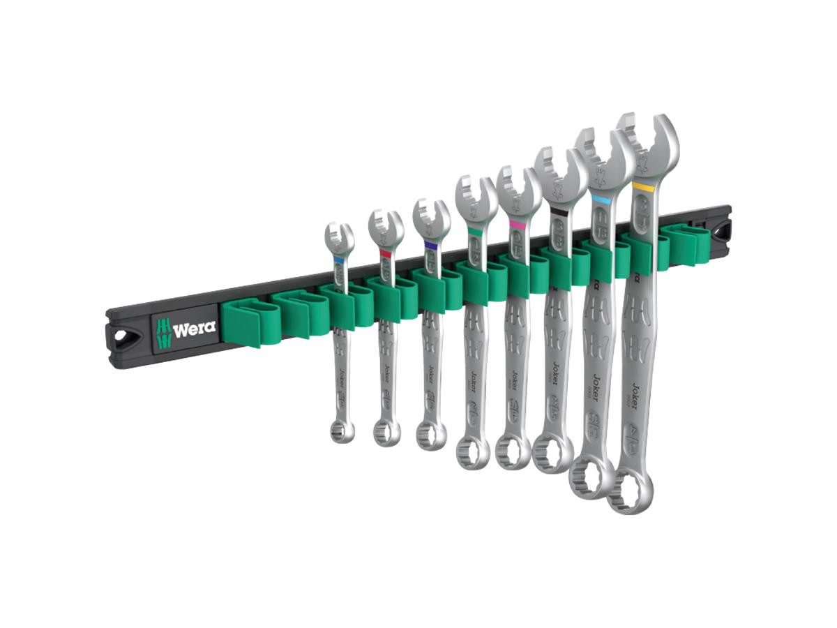 Wera Werkzeughalter 9642 Magnetleiste 6003 Joker Imperial 1, Set, 8-tlg., inkl. Magnetleiste, Farbkennzeichnung nach Größen