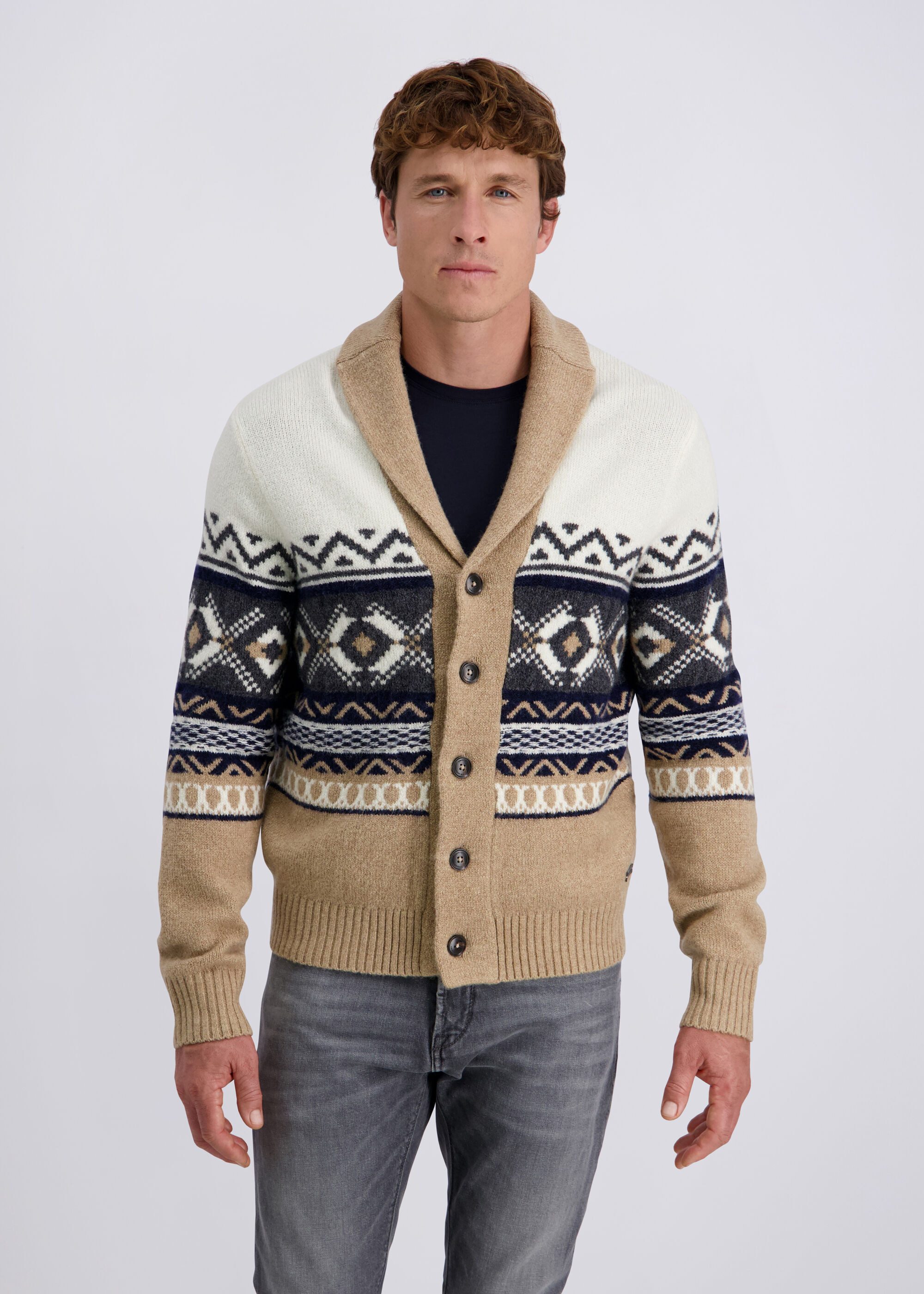 Pierre Cardin Strickjacke mit geometrischem Muster