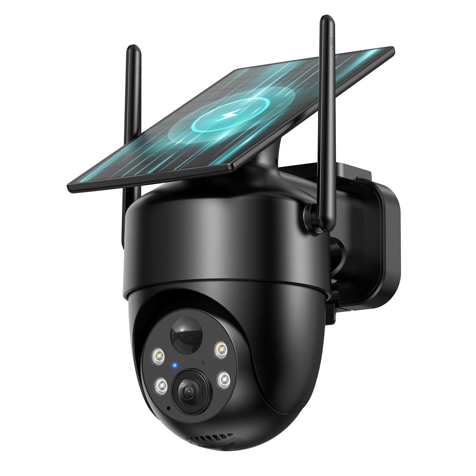 TWUFY IP-Überwachungskamera 2K 3MP Überwachungskamera Aussen Akku Solar, 100% Kabellos (Aussen, Outdoor, Außenüberwachung, Außen, Außenbereich, 1-tlg., 360° PTZ Kamera Außen, Farb-Nachtsicht, Kamera Überwachung Aussen mit Kabellose Installationsfreie Solarpanel)