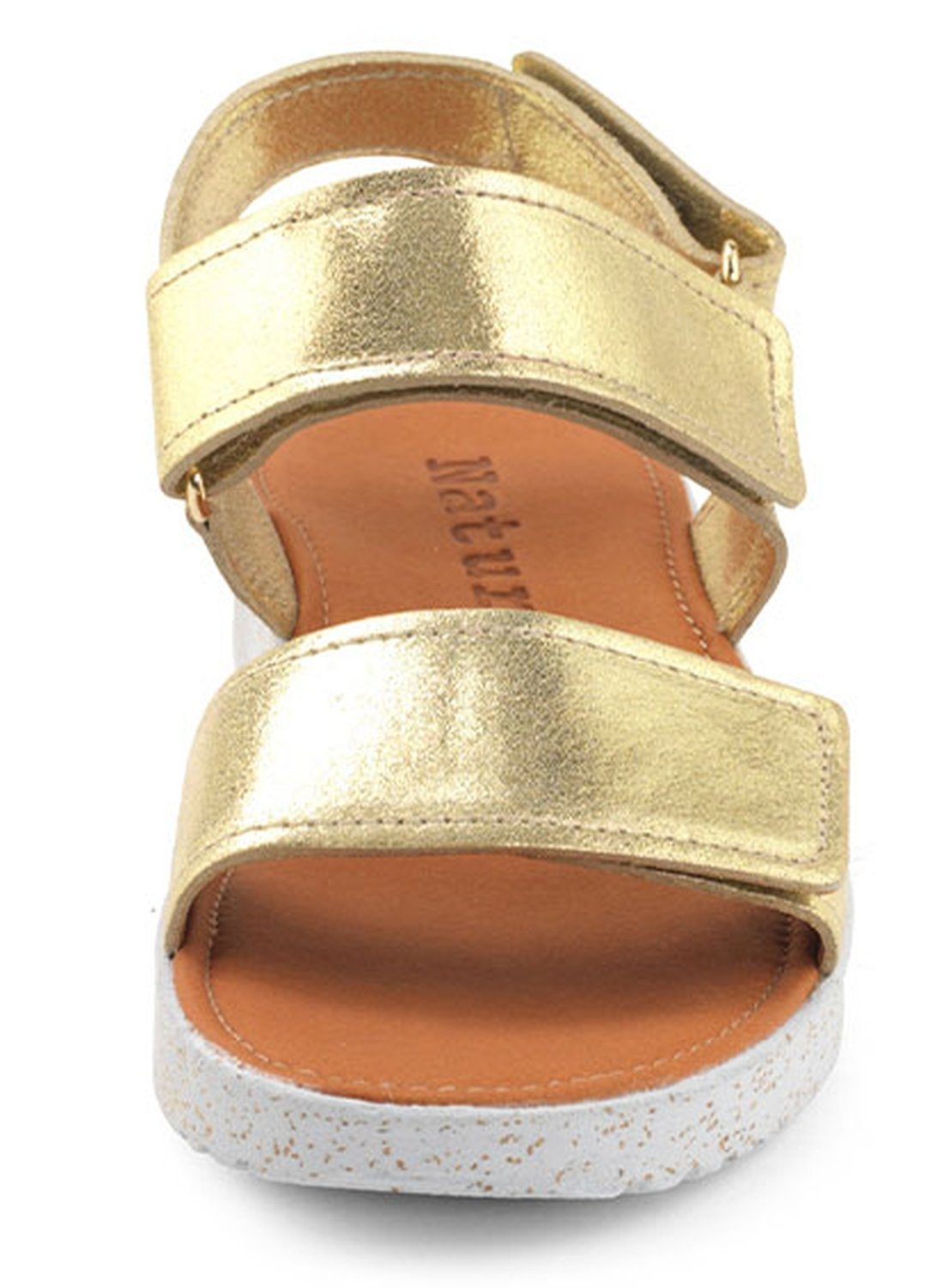 Korkresten Karen Metall mit Sohle: Innensohle: Obermaterial: Footwear Sandale Leder / Schnalle: Nature Leder Naturkautschuk / / gold