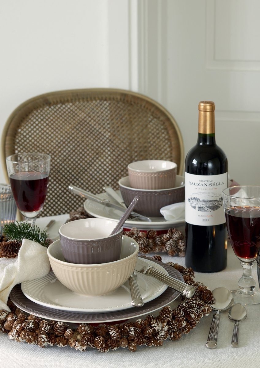 Greengate Teller-Set Alice Speiseteller hazelnut brown 26,5 cm Set6, Steinzeug