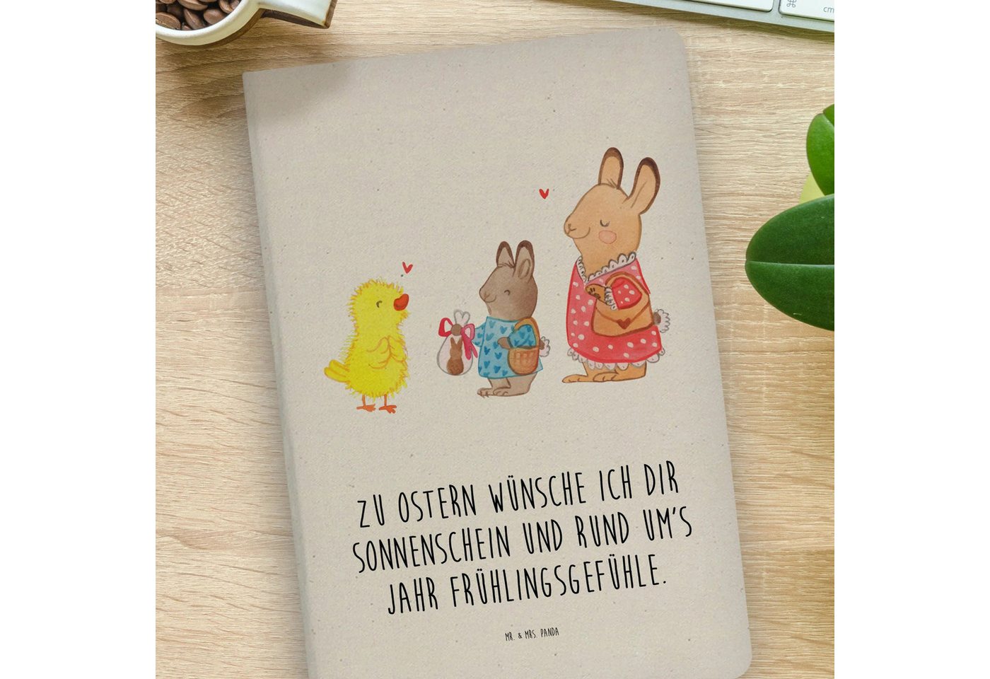 Thumbnail - Mr. & Mrs. Panda Notizbuch Ostern Geschenke - Transparent - DIN A4 Uni Notizbuch, DIN A4 Skizzen Mr. & Mrs. Panda, Langl...
