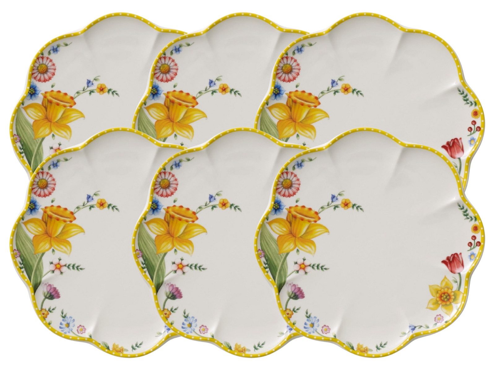 Villeroy & Boch Frühstücksteller Spring Awakening Frühstücksteller 22cm Set6