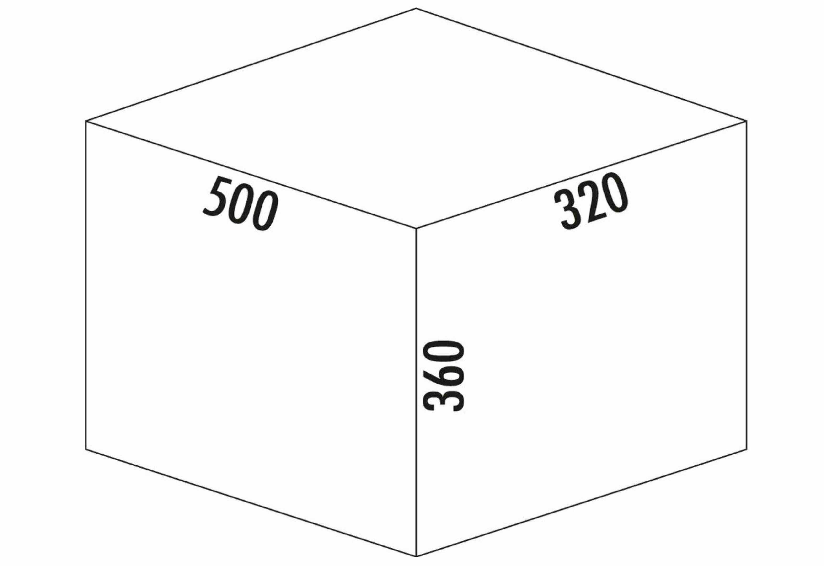 Naber Einbaumülleimer NABER Cox® Base 360 K/500-2, ohne Biodeckel, hellgrau, H 360 mm