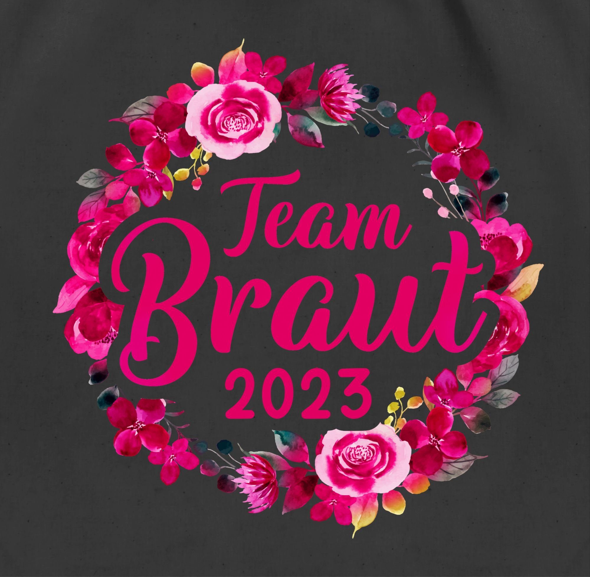 Team 01 Braut JGA Junggesellenabschied Shirtracer 2023 Crew, Frauen Schwarz Braut Turnbeutel