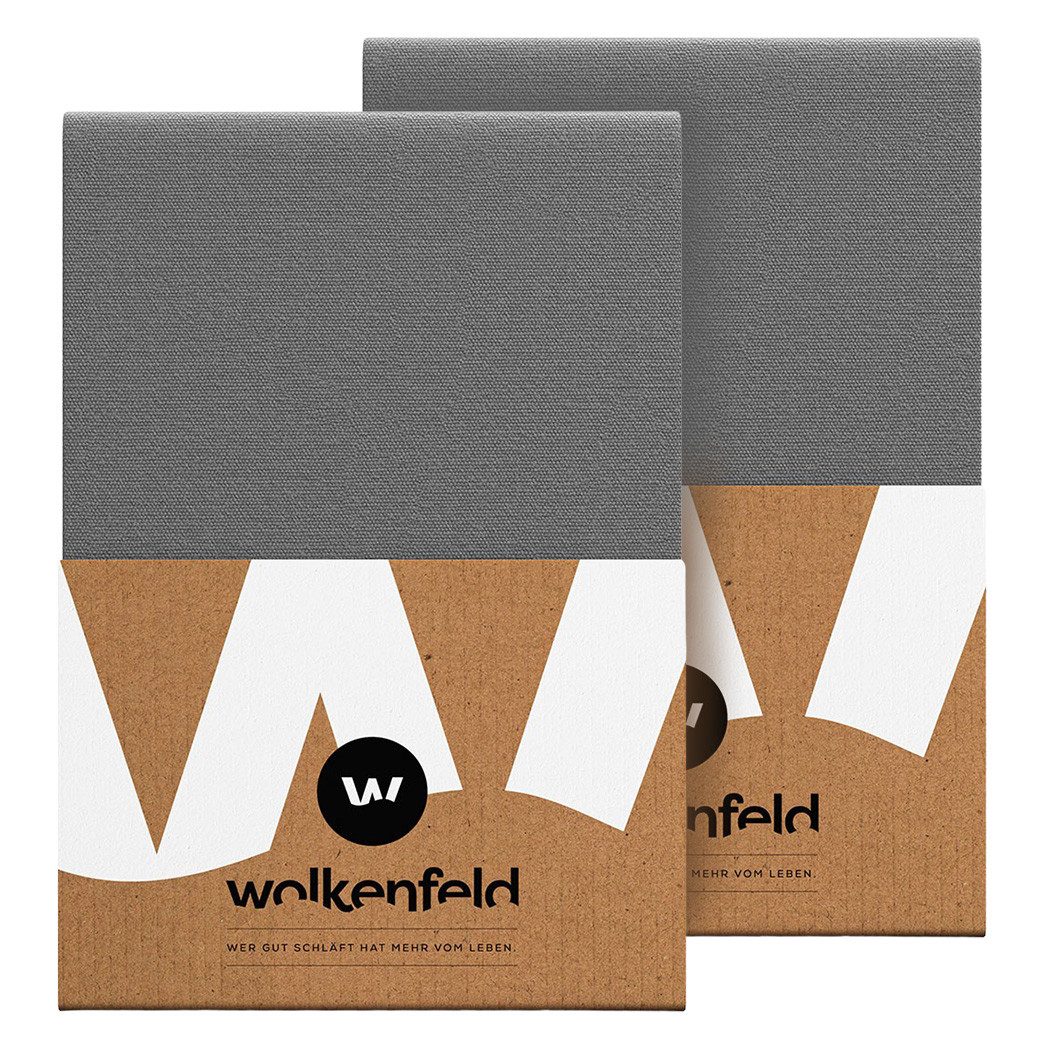 Wolkenfeld Spannbettlaken 100% Baumwolle - 2x günstig online kaufen