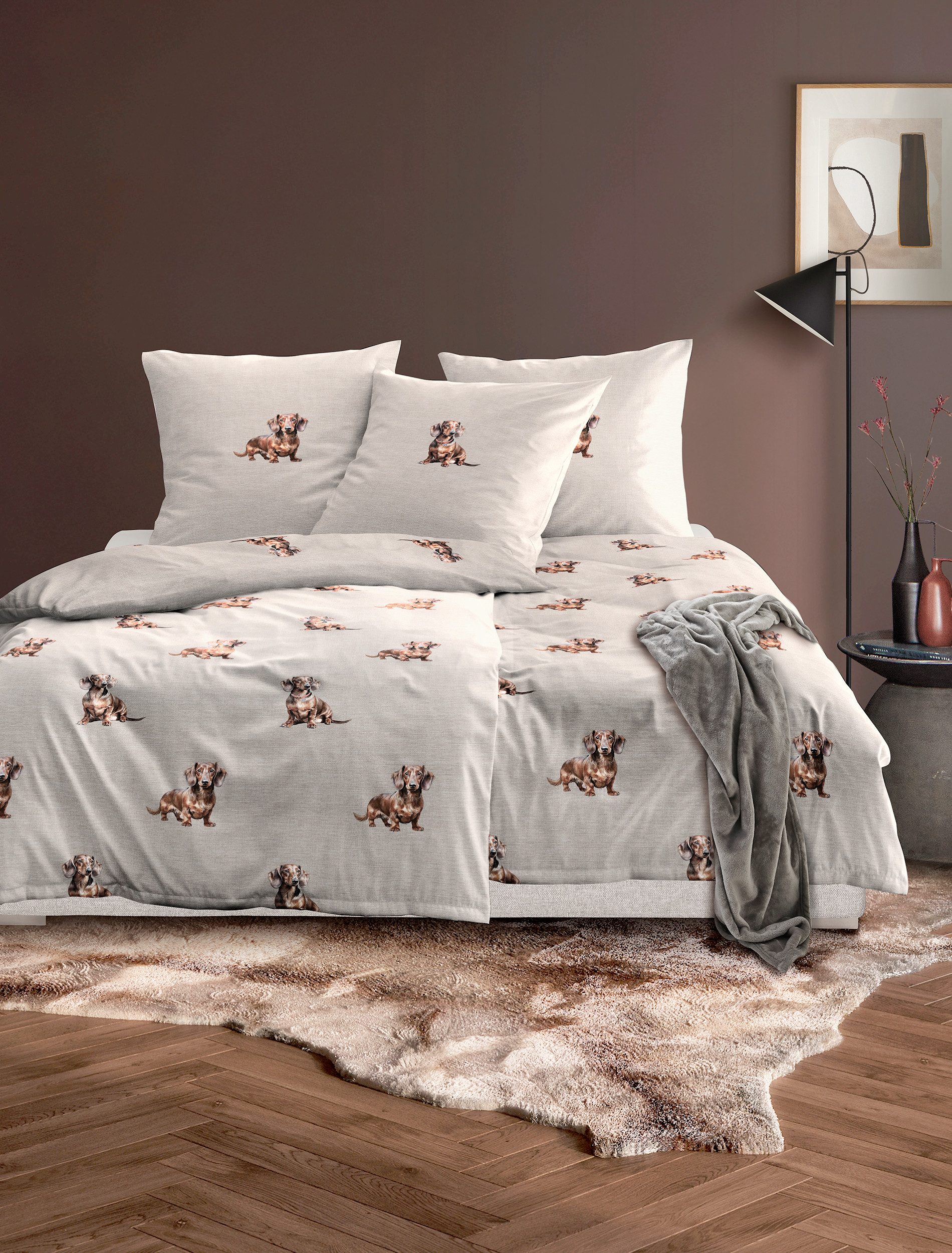 Irisette Bettwäsche Zobel 8921, Renforcé, 2 teilig, Flausch-Cotton, 2 teilig, samtig weich