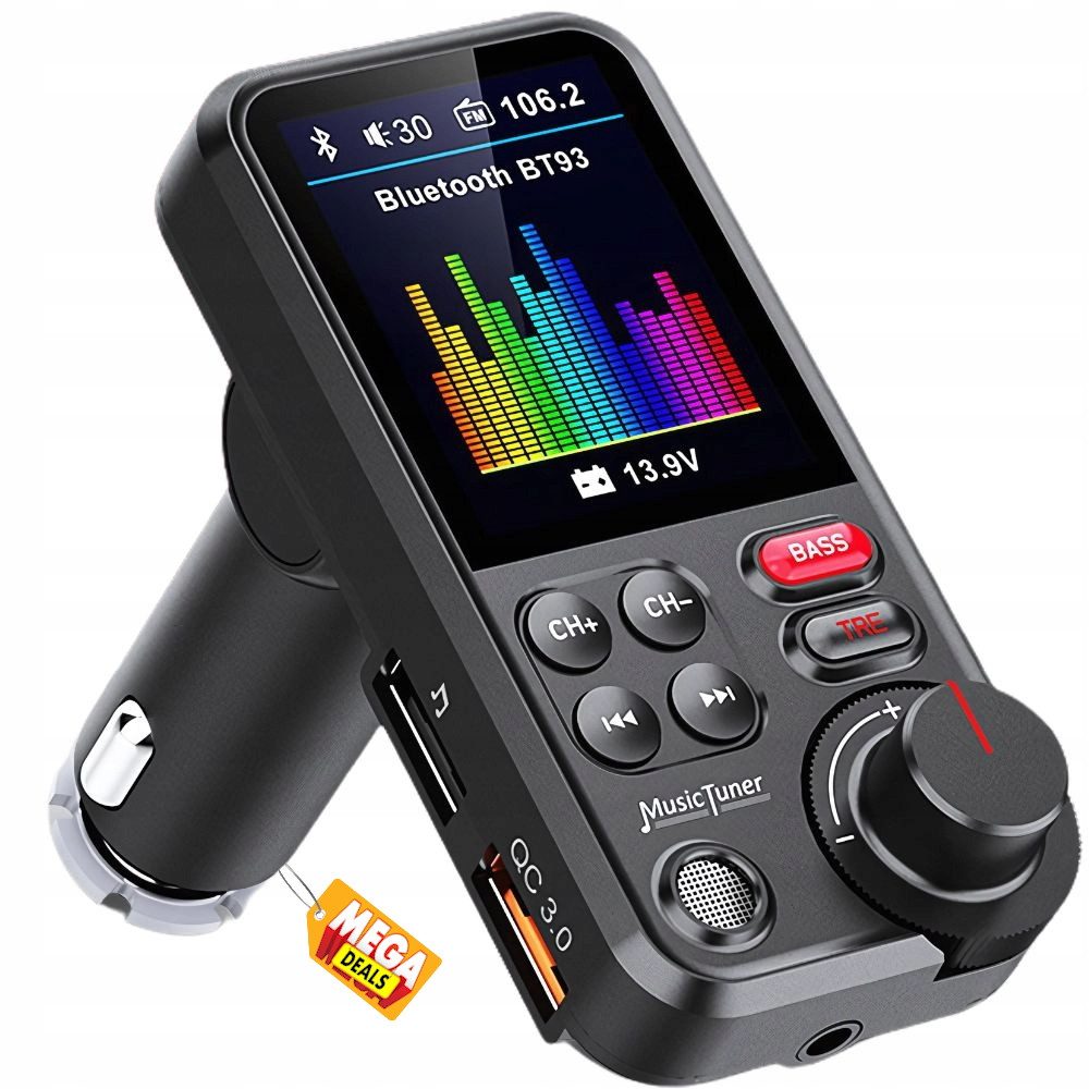 Bluetooth-Transmitter Bluetooth-Adapter Freisprechanlage Musik Radio KFZ-Transmitter