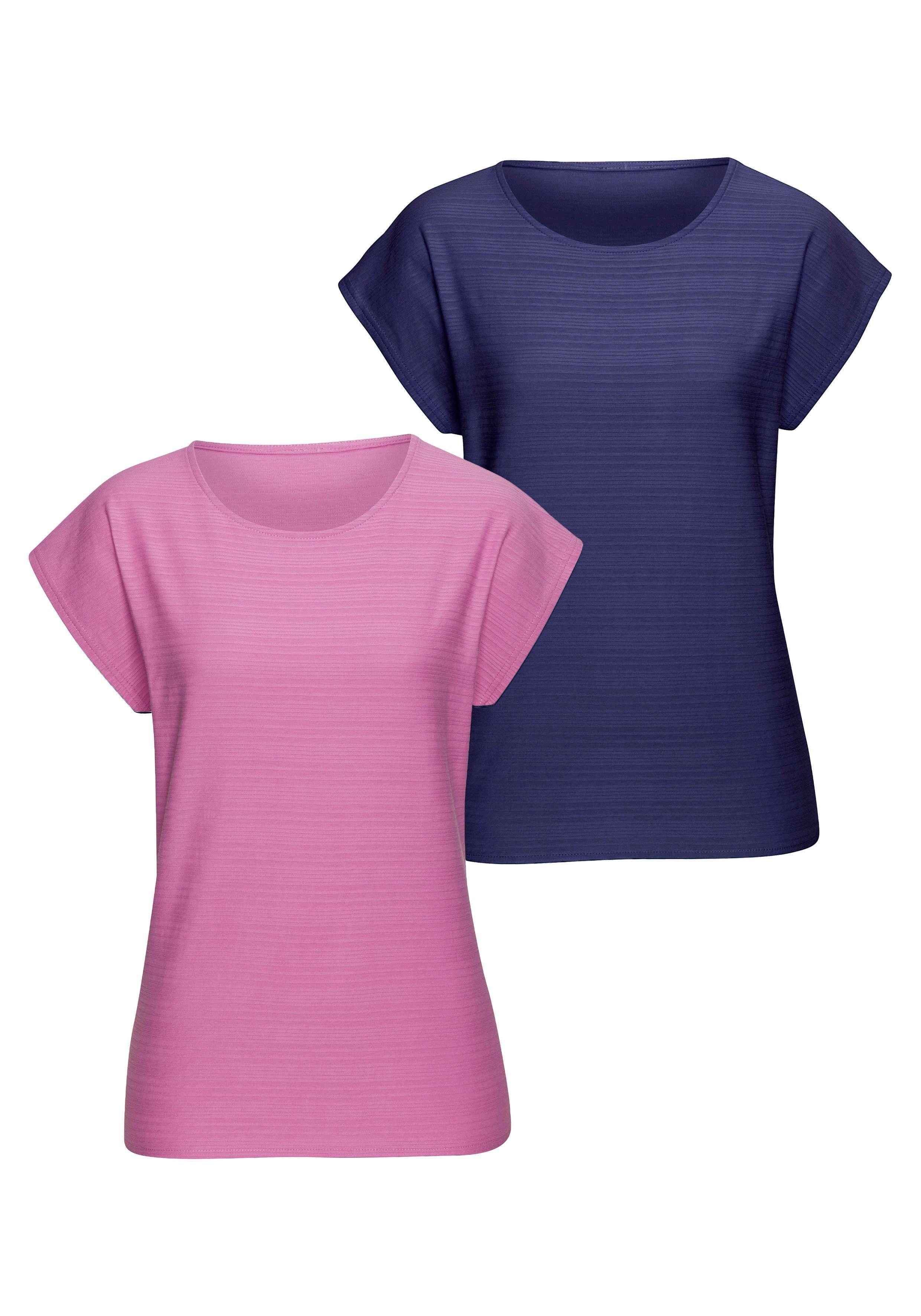 T-Shirt mit modischer Streifenstruktur