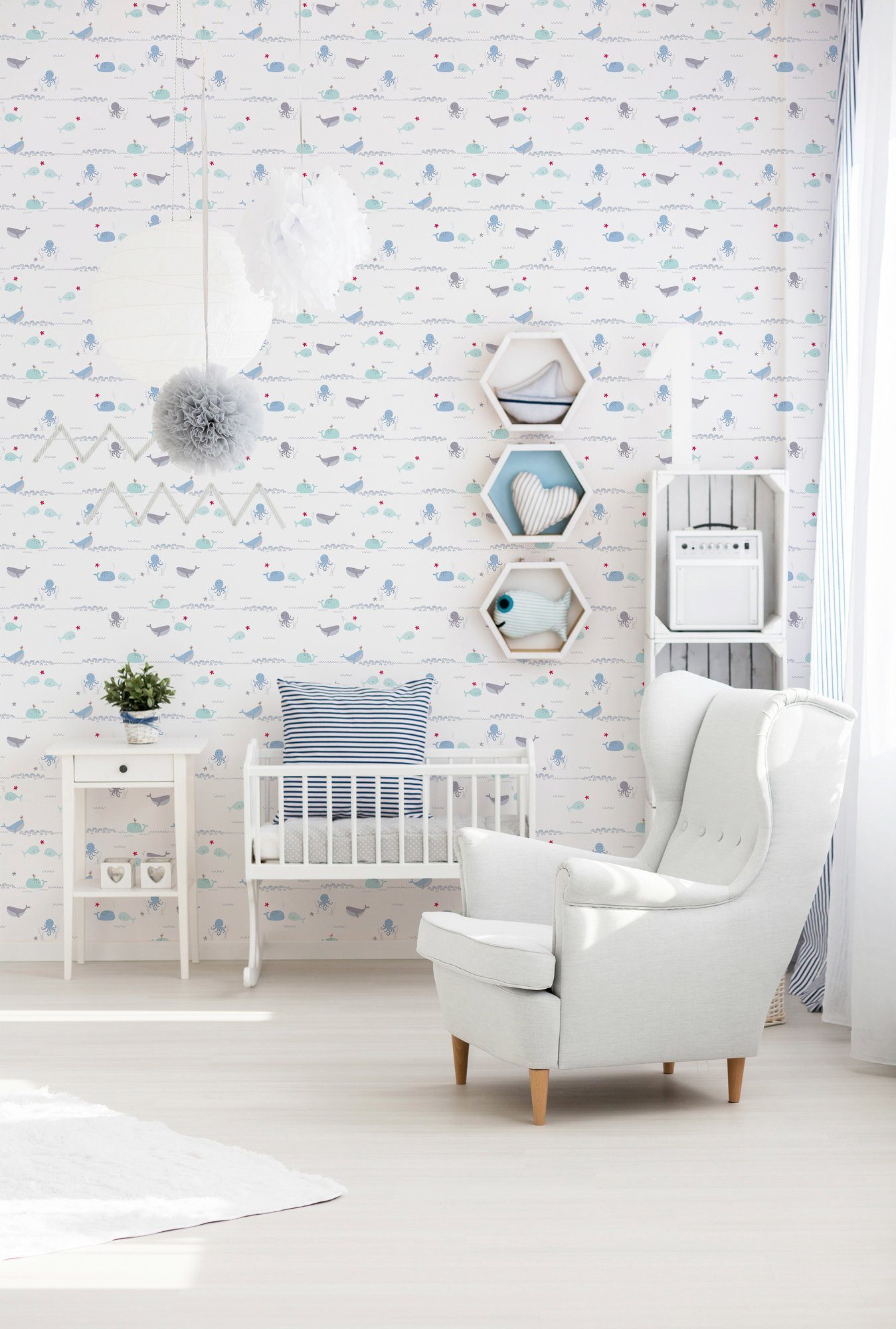 A.S. Création Vliestapete Little Love, glatt, abstrakt, naturalistisch, Motiv, Kindertapete Tapete Tier Tapeten Kinderzimmer modern Design Wandtapete