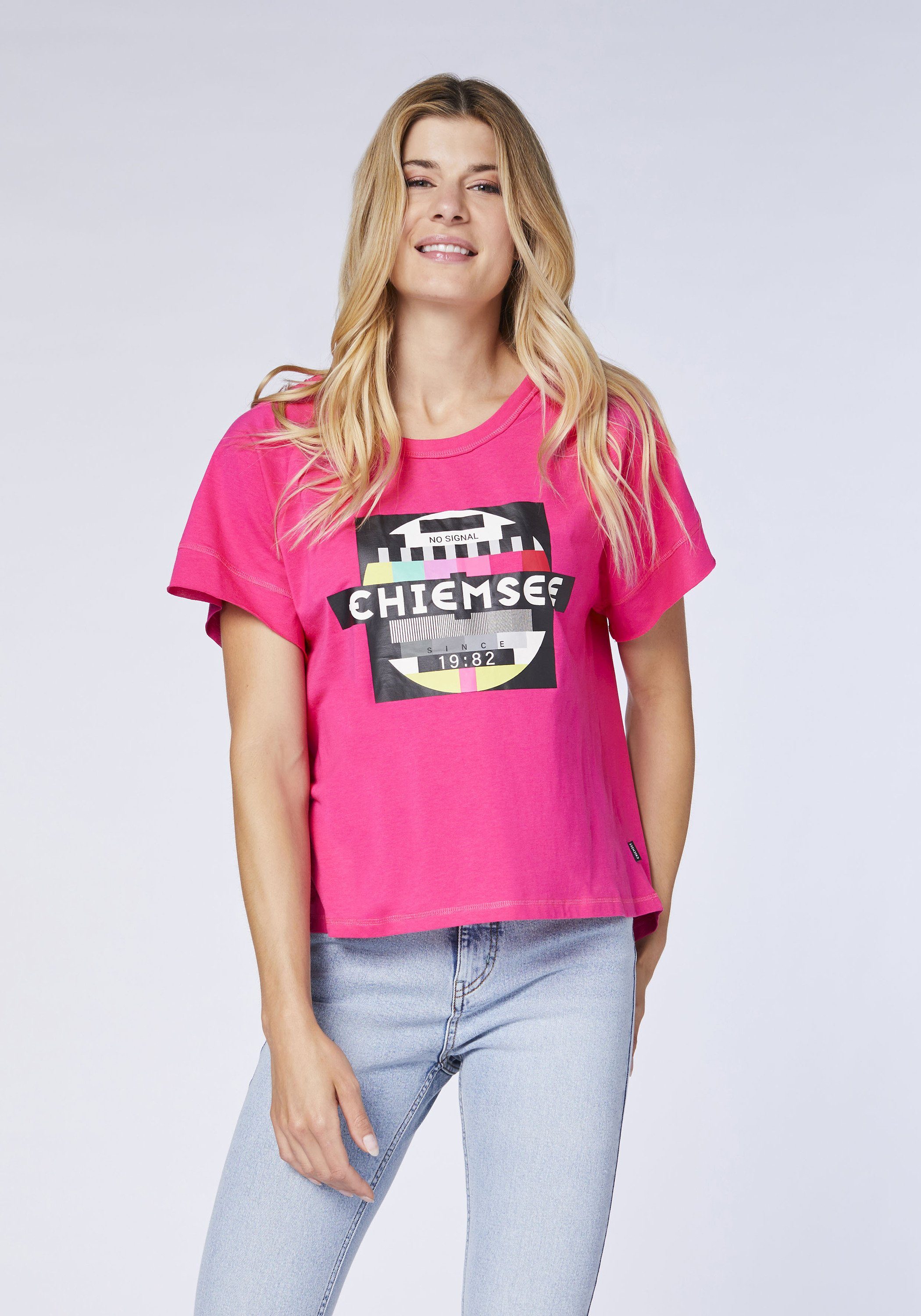 mit Kastiges Chiemsee T-Shirt 1 Beetroot Purple Print-Shirt NO-SIGNAL-Print