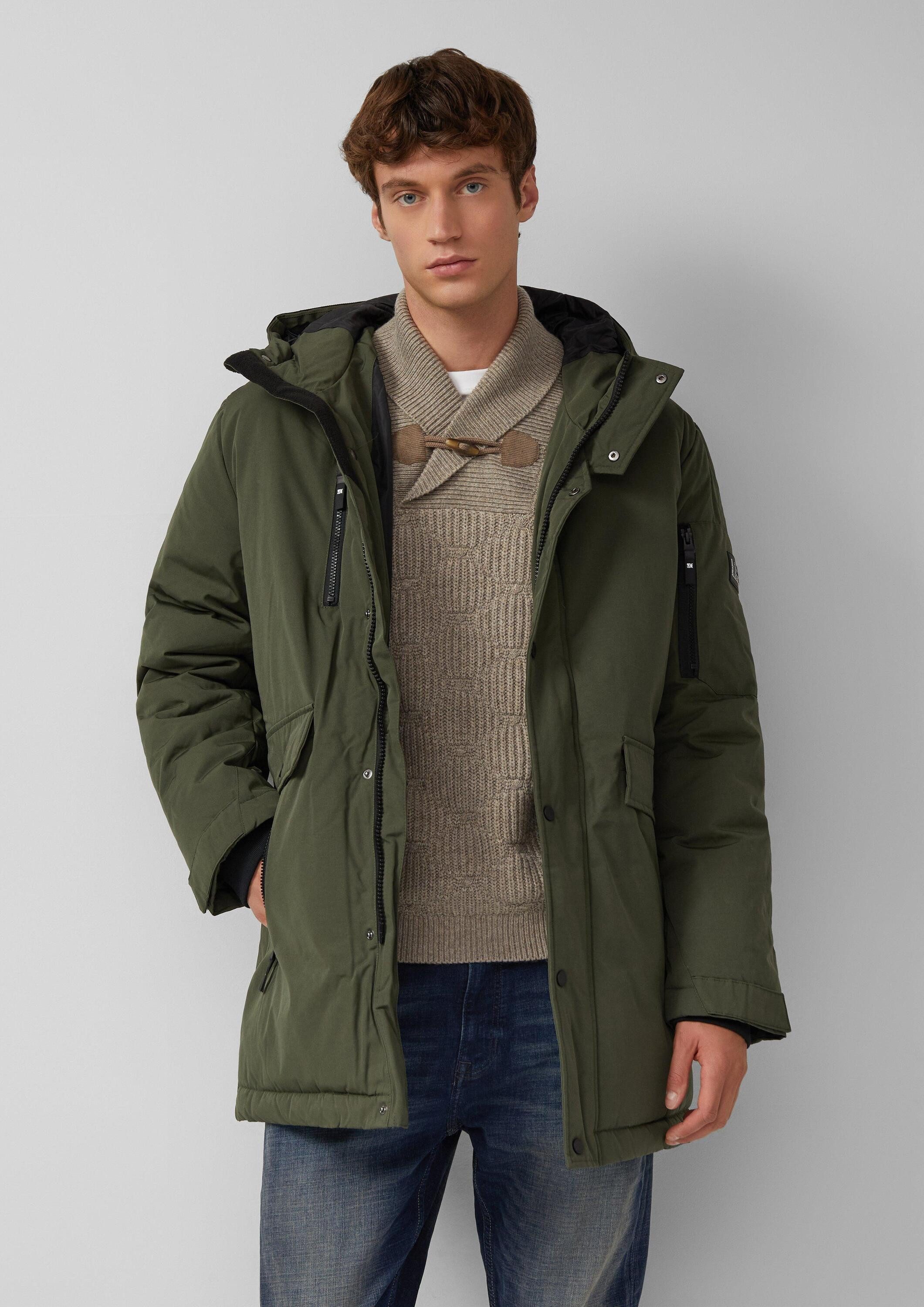 s.Oliver Winterjacke Outdoor-Jacke Wasserabweisender Parka mit Kapuze und s günstig online kaufen